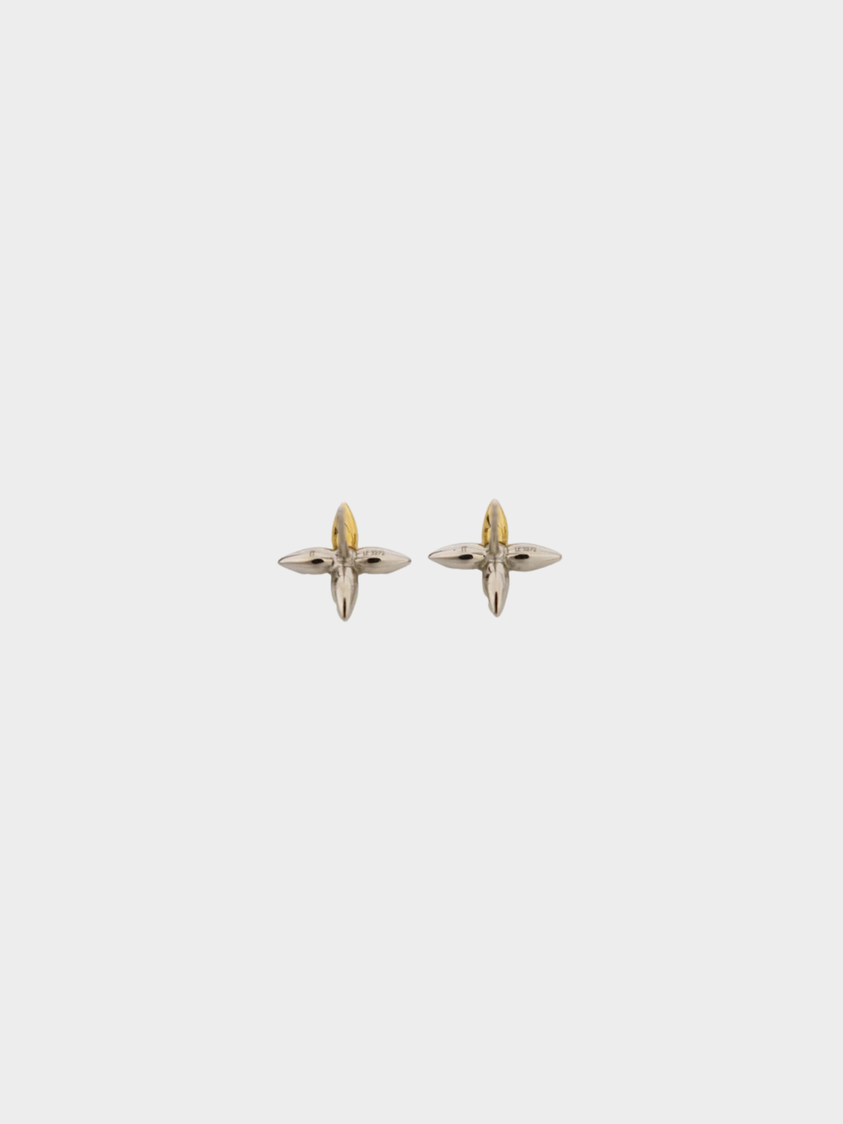 Louis Vuitton 2000s Silver Gold Studs Louisette Earrings