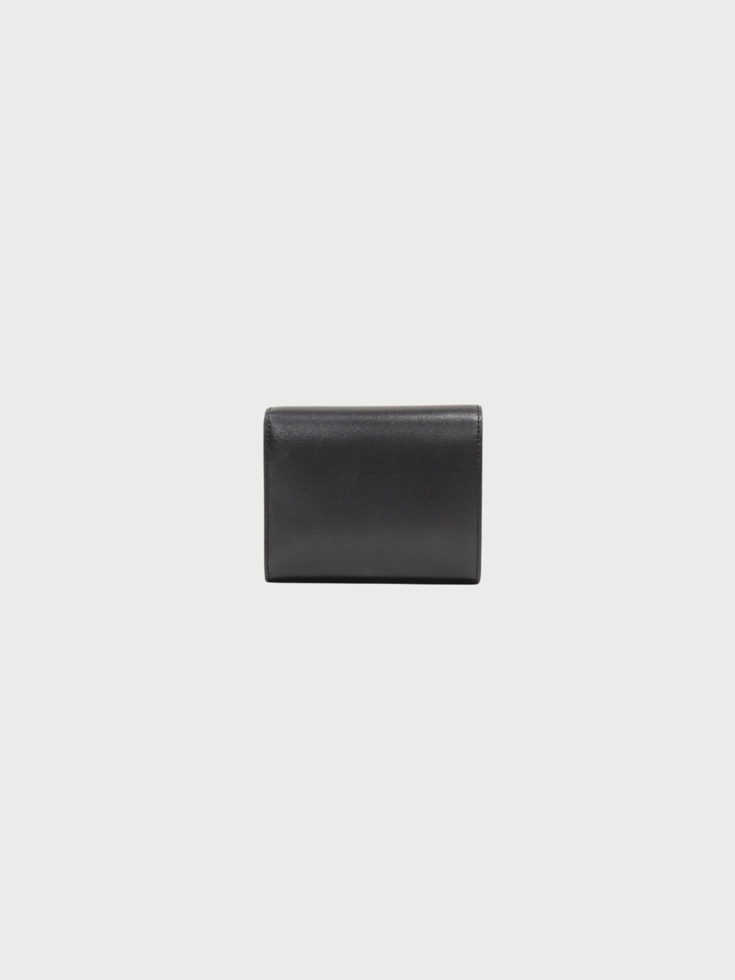 Celine 2020s Black Leather Triomphe Small Flap Wallet