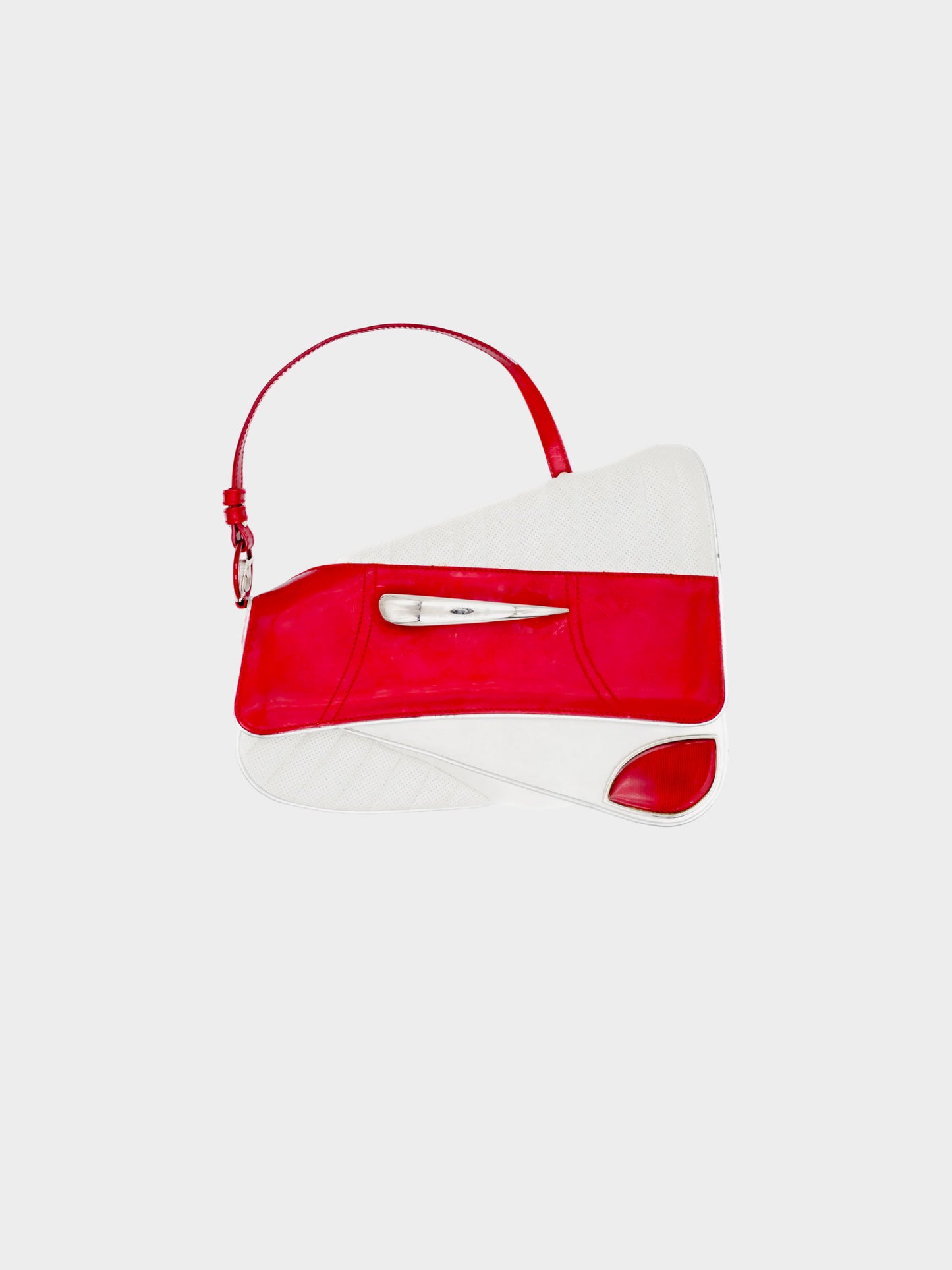 Christian Dior SS 2001 Runway White and Red Double Saddle Cadillac 1947
