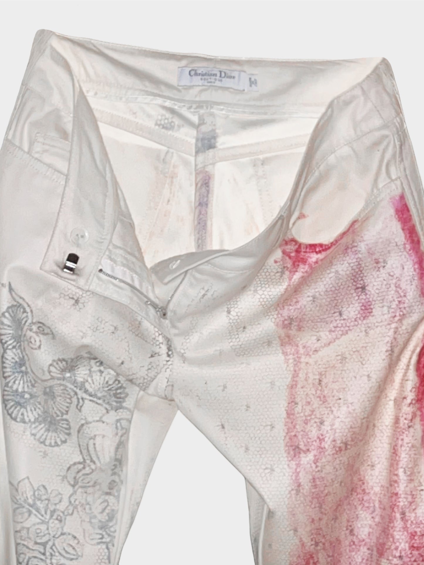 Christian Dior by John Galliano FW 2006 Printed Straight Leg Trousers