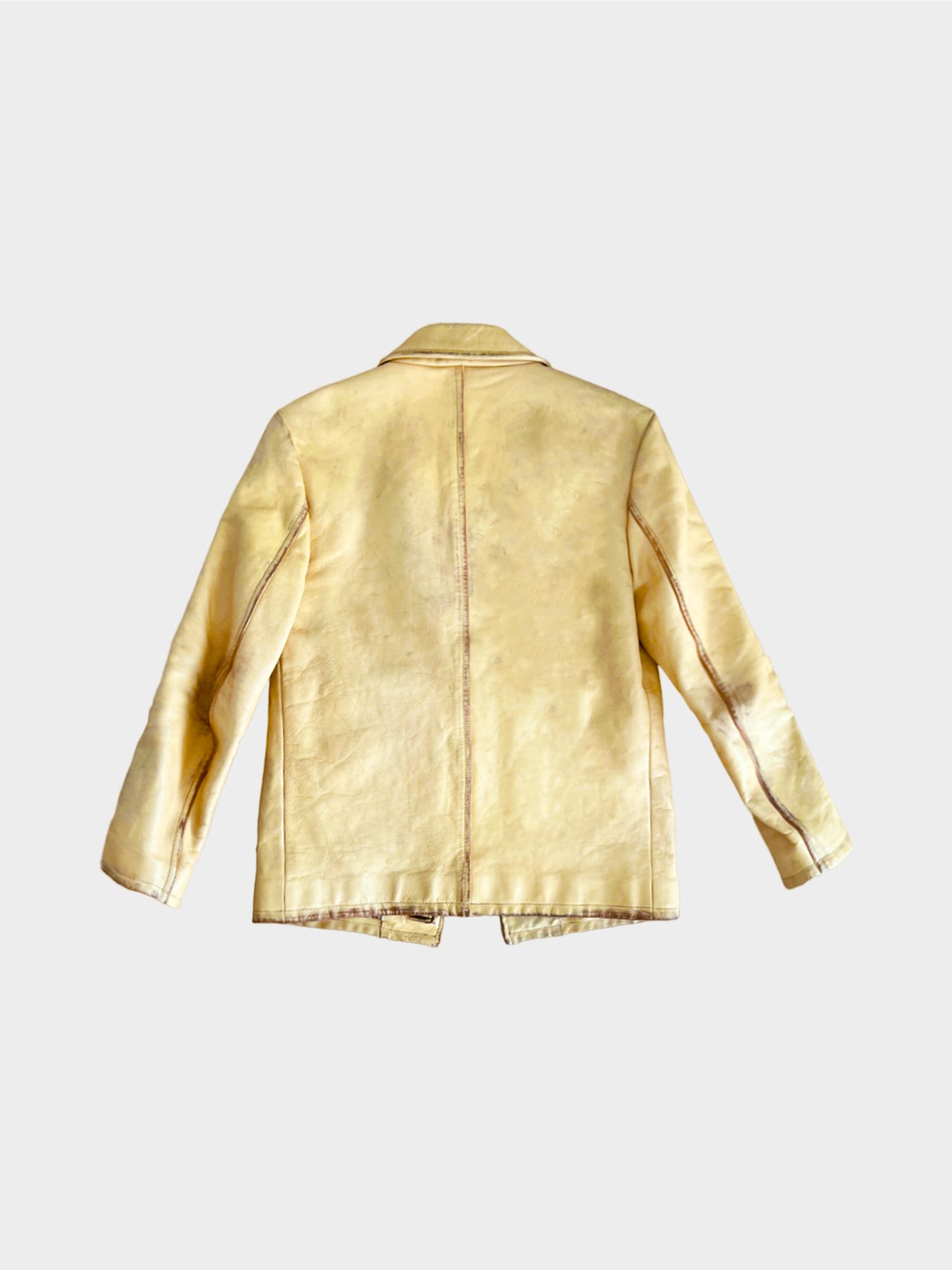 Prada 2000s Beige Tinted Leather Jacket