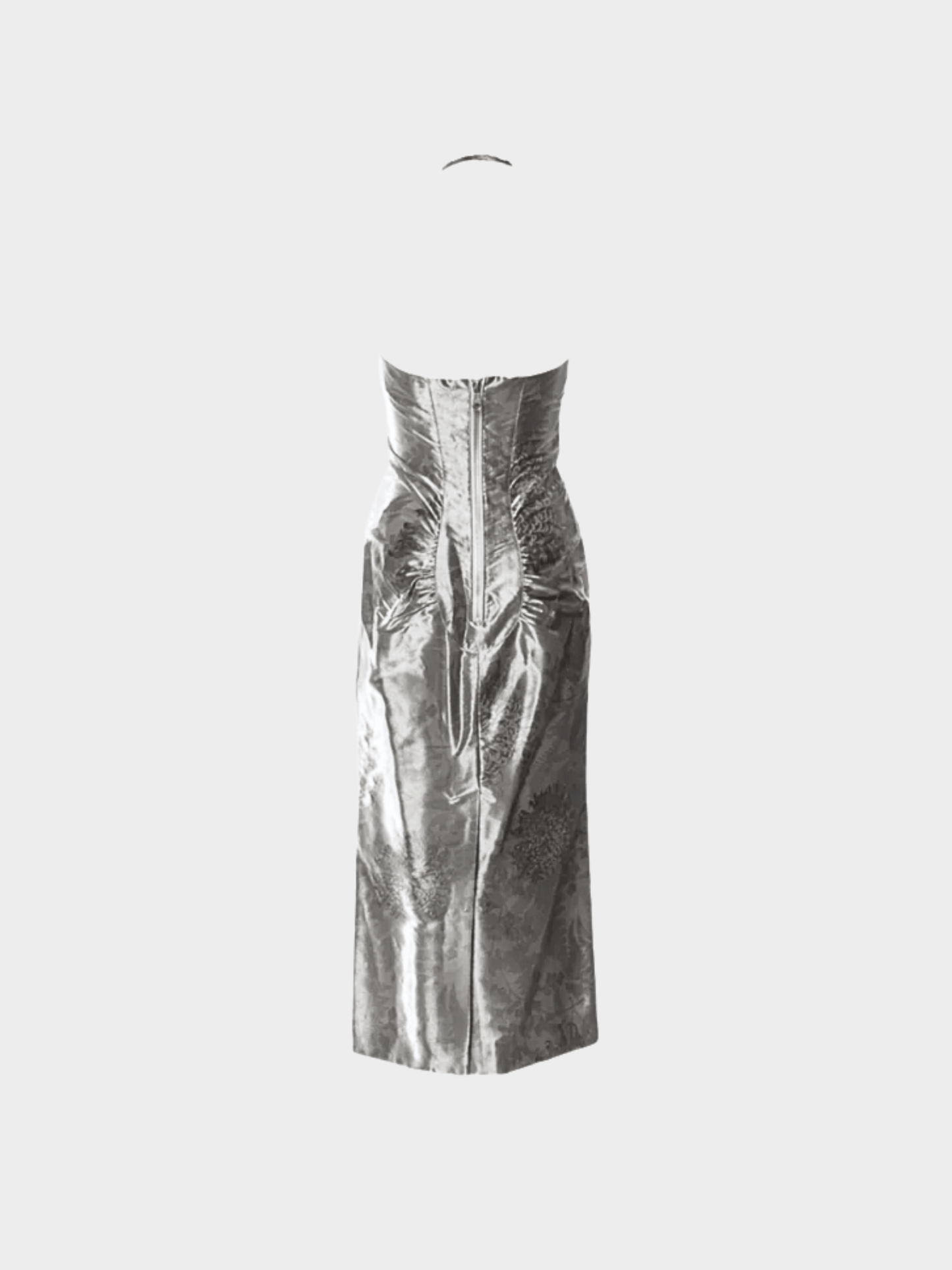 Chloe by Stella McCartney FW 2001 Iridescent Floral Printed Metallic Dress