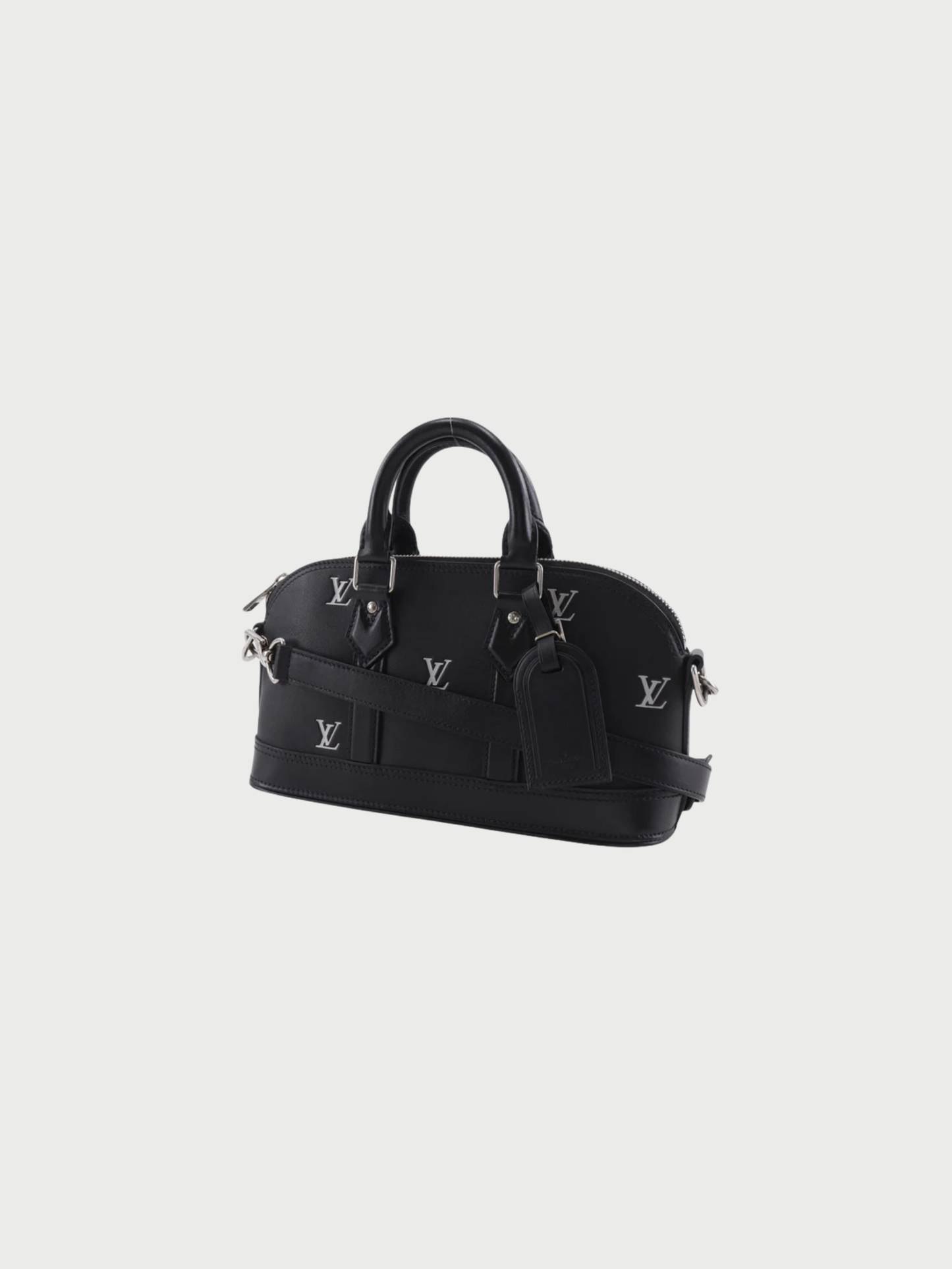 Louis Vuitton 2020s Black Calf Leather Alma EW 2Way Bag