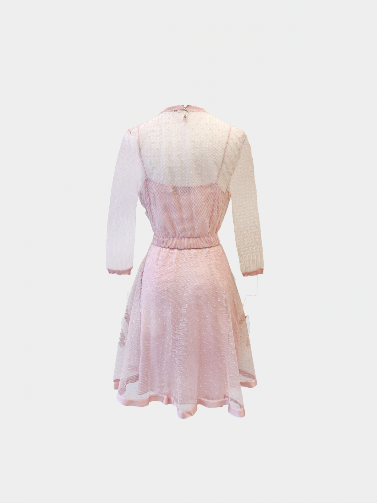 Christian Dior 2000s Pink Mulberry Silk Net Dress