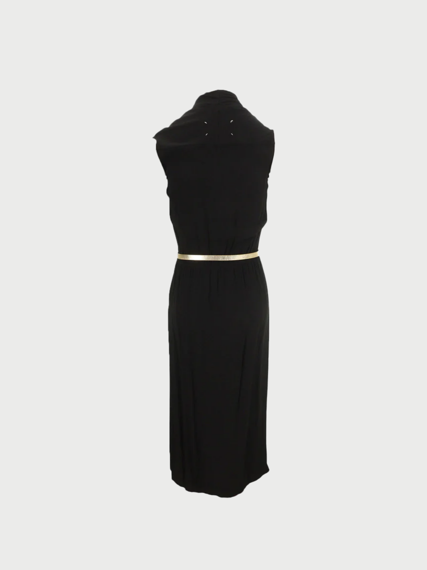 Maison Martin Margiela 2008 Black Acetate Rayon Dress