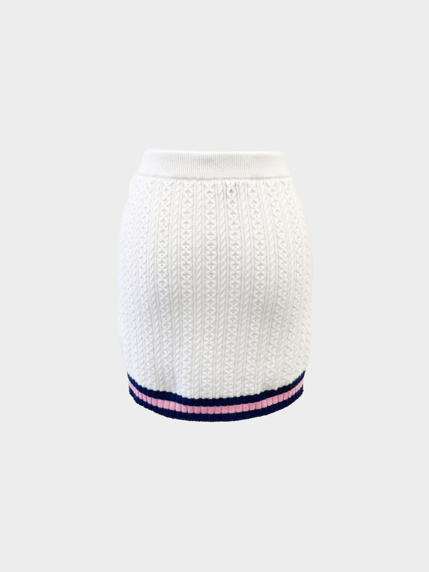 Chanel 2023 Ivory Cashmere Cotton Knit Mini Skirt