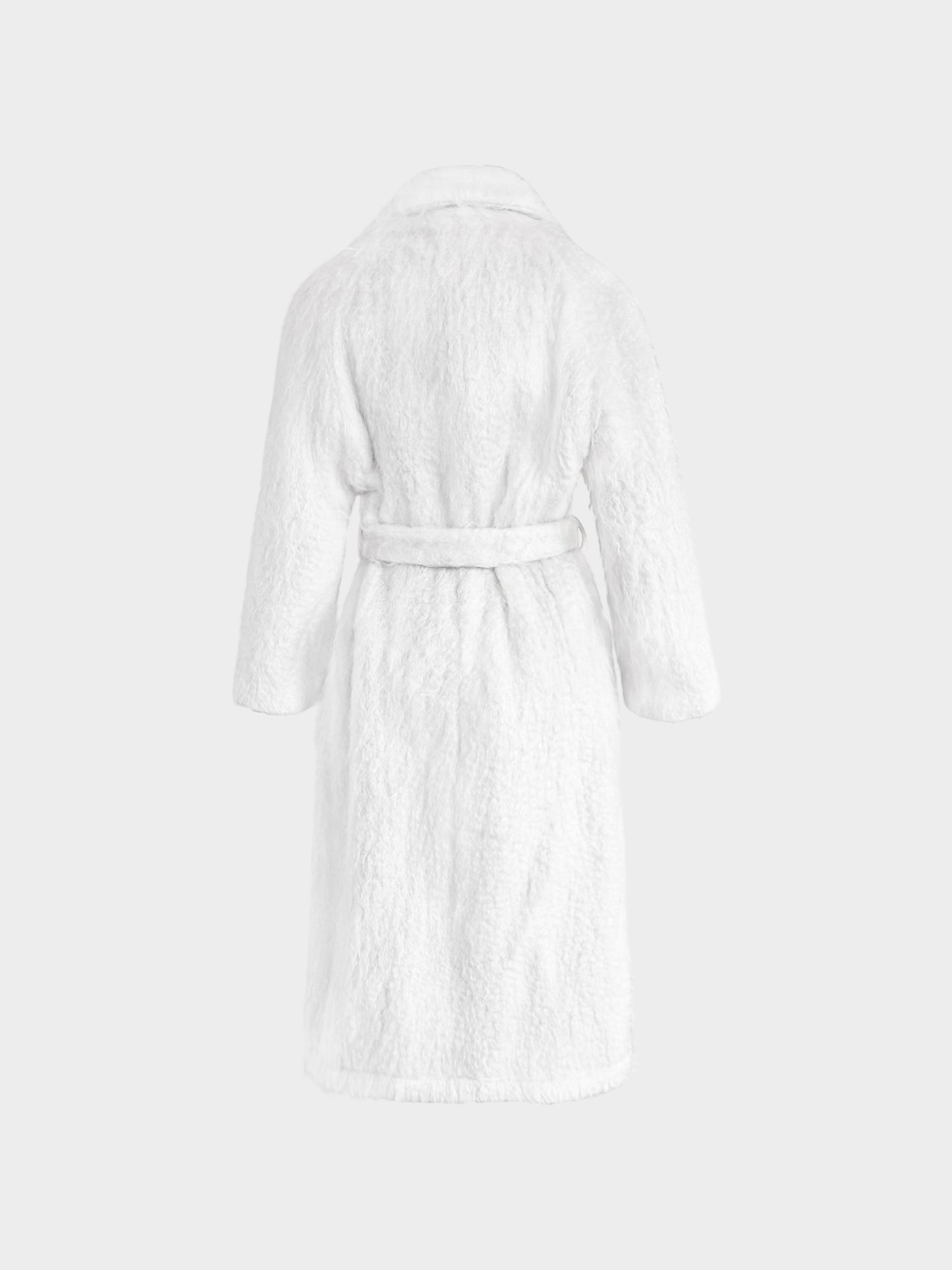 Celine by Phoebe Philo Late 2010s White Mohair Coat