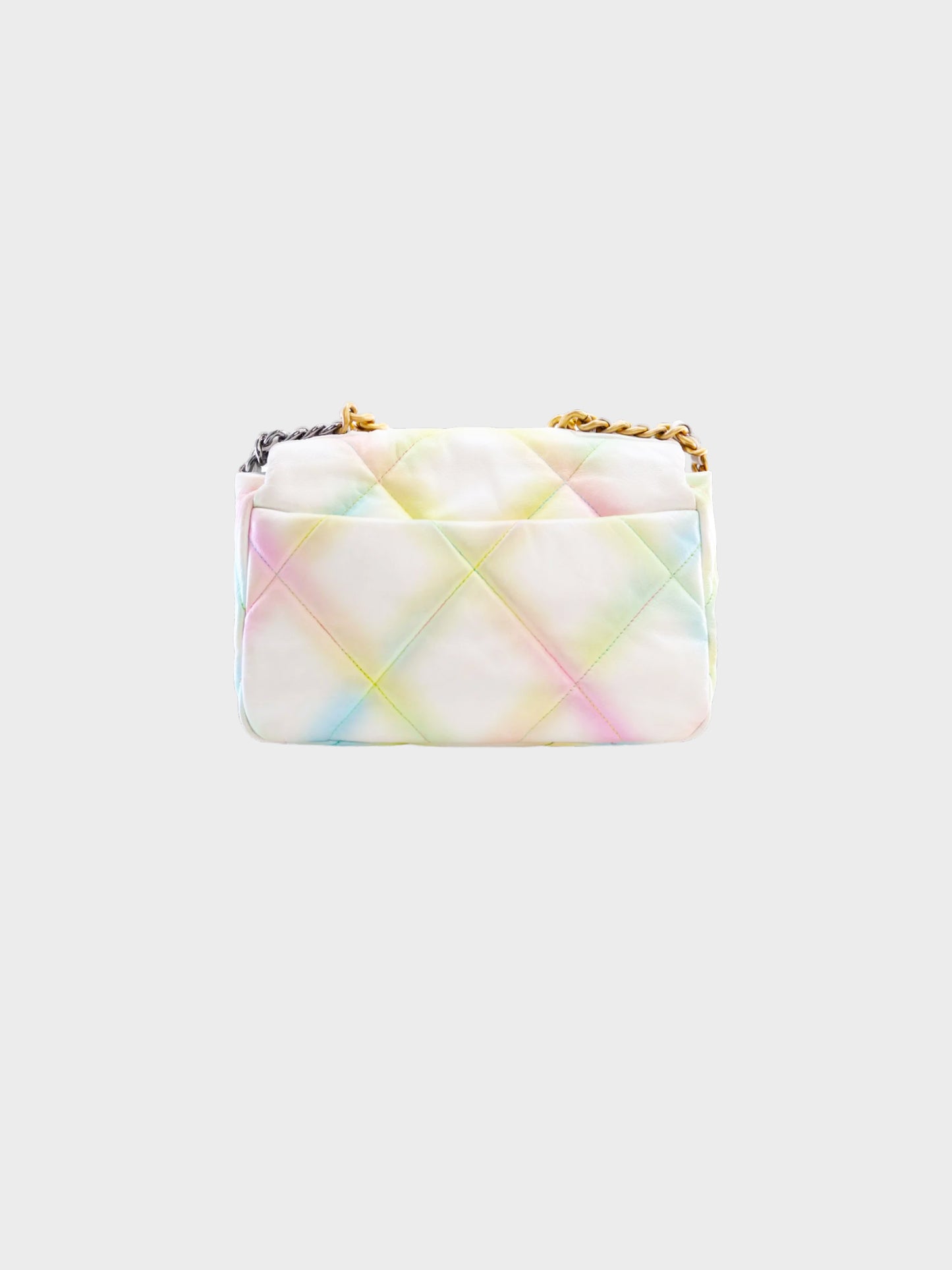 Chanel 2022 19' Multicolor Goatskin Quilted Medium Flap Bag