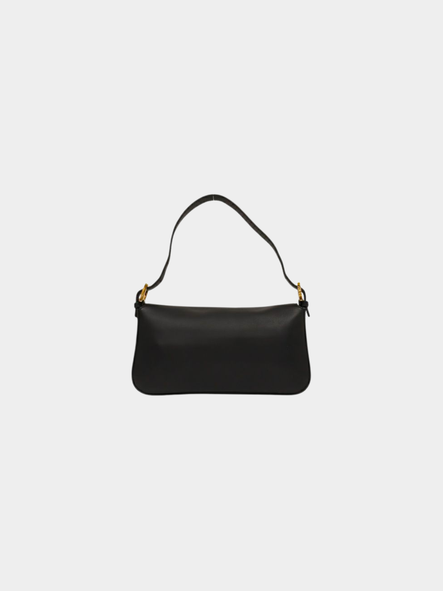 Fendi 2000s Black Leather Mamma Bucket Bag