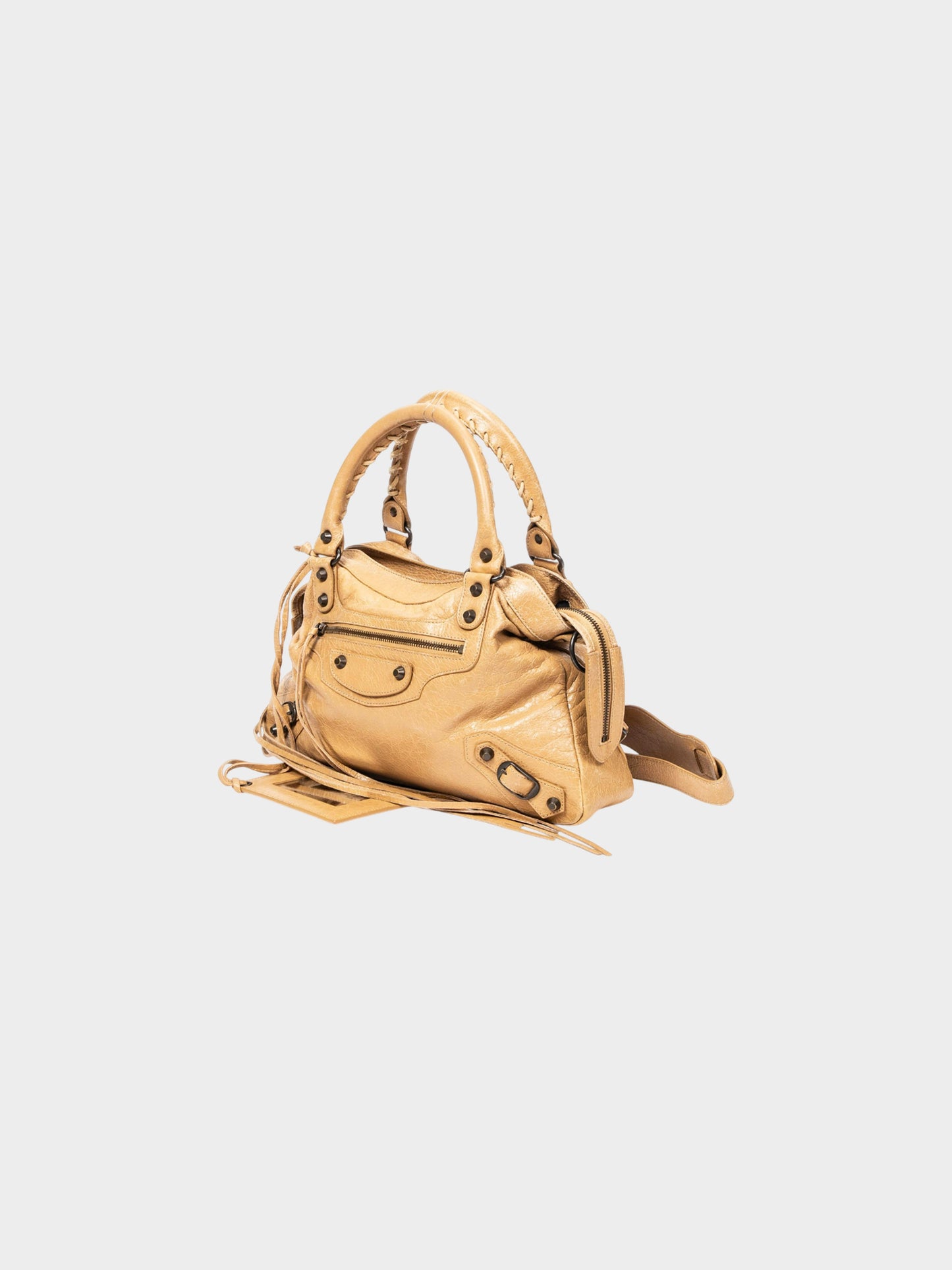Balenciaga 2000s Beige Calfskin Leather Classic City Bag