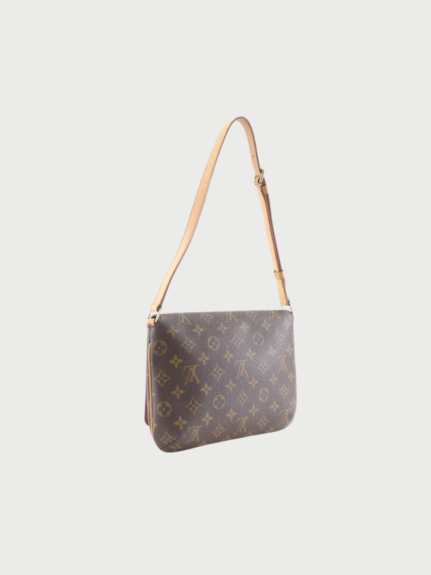 Louis Vuitton 1999 Brown Monogram Canvas Musette Tango Shoulder Bag