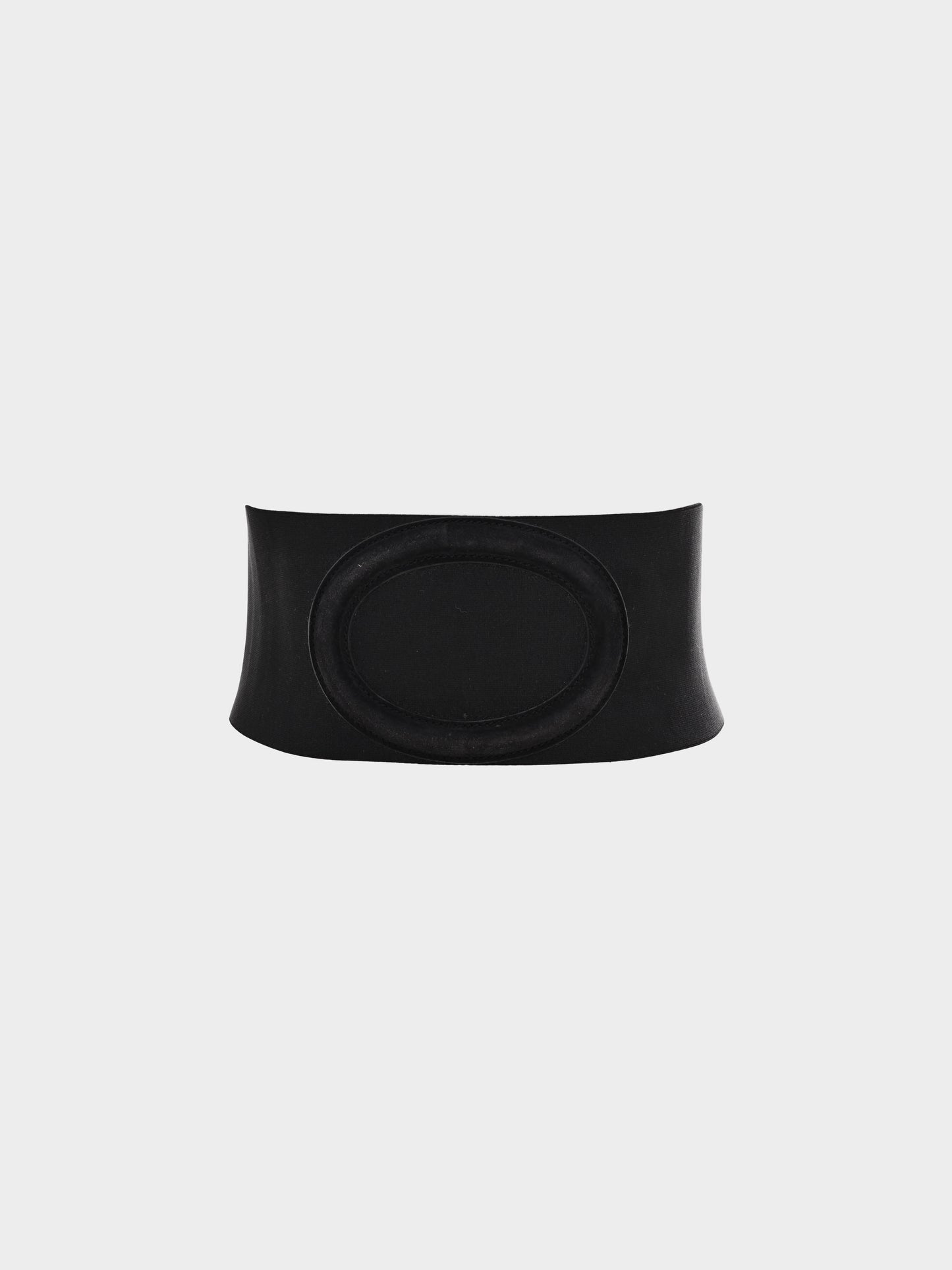 Fendi Early 2000s Black Leather Waistband Corset Belt