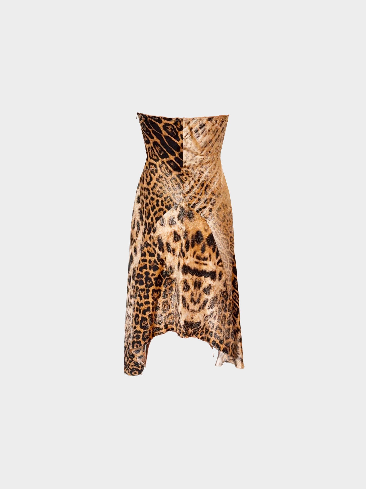 Roberto Cavalli SS 2002 Leopard Print Halter Dress