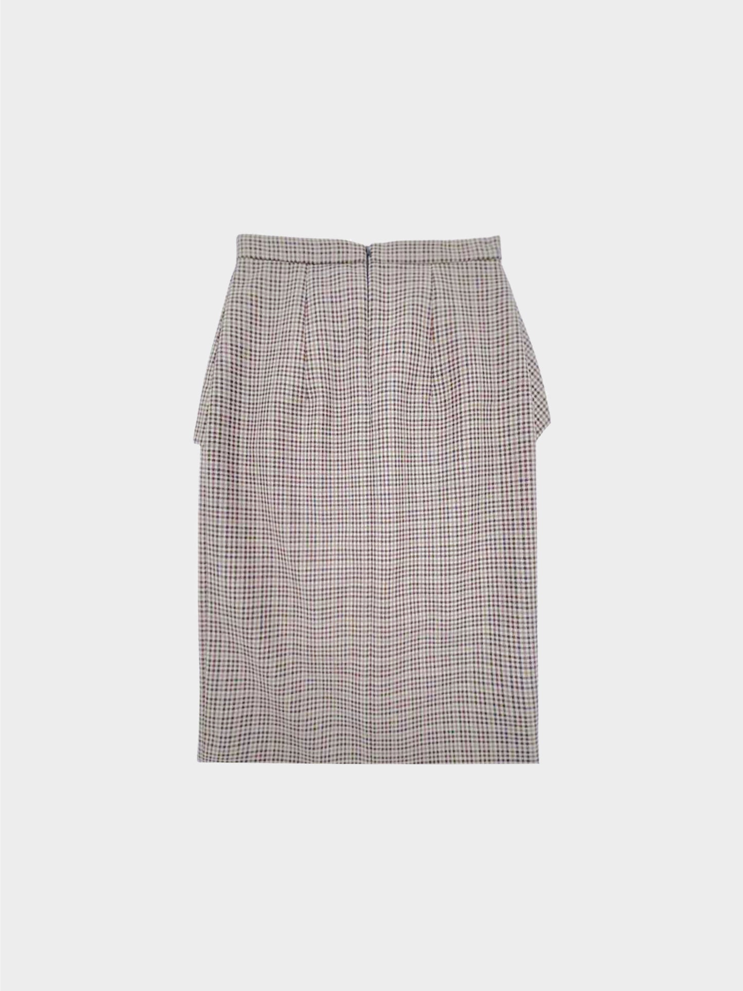 Celine SS 2022 Gingham Ruffled Short Skirt