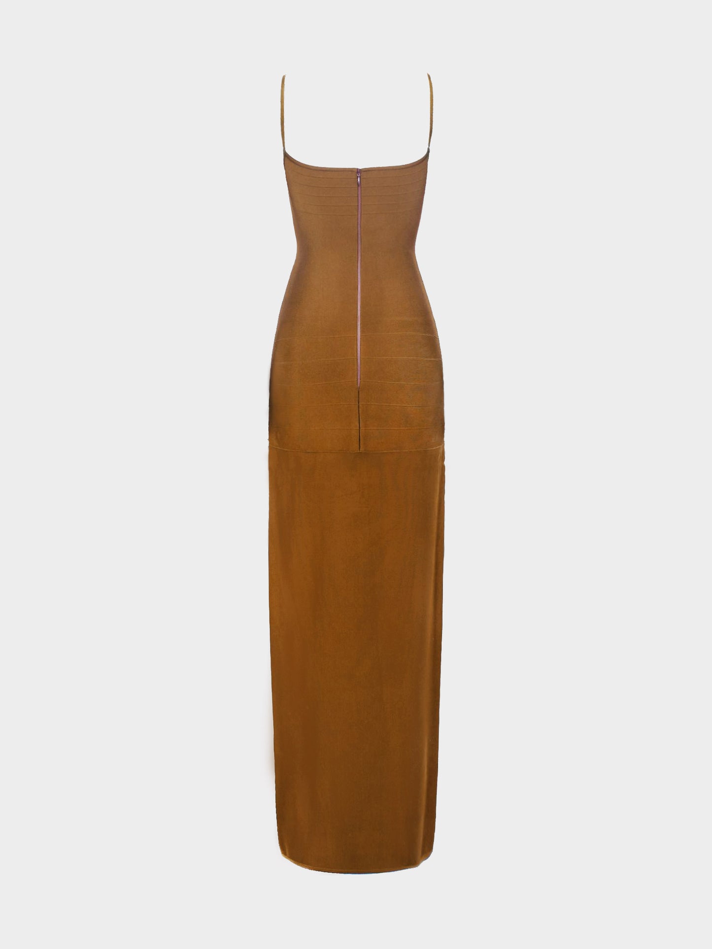 Hervé Léger 1990s Khaki Jersey Maxi Dress