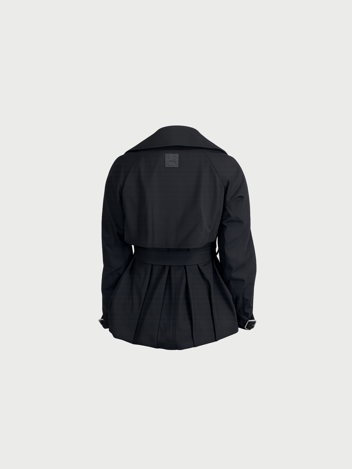 Loewe 2020s Black Cotton Anagram Short Coat