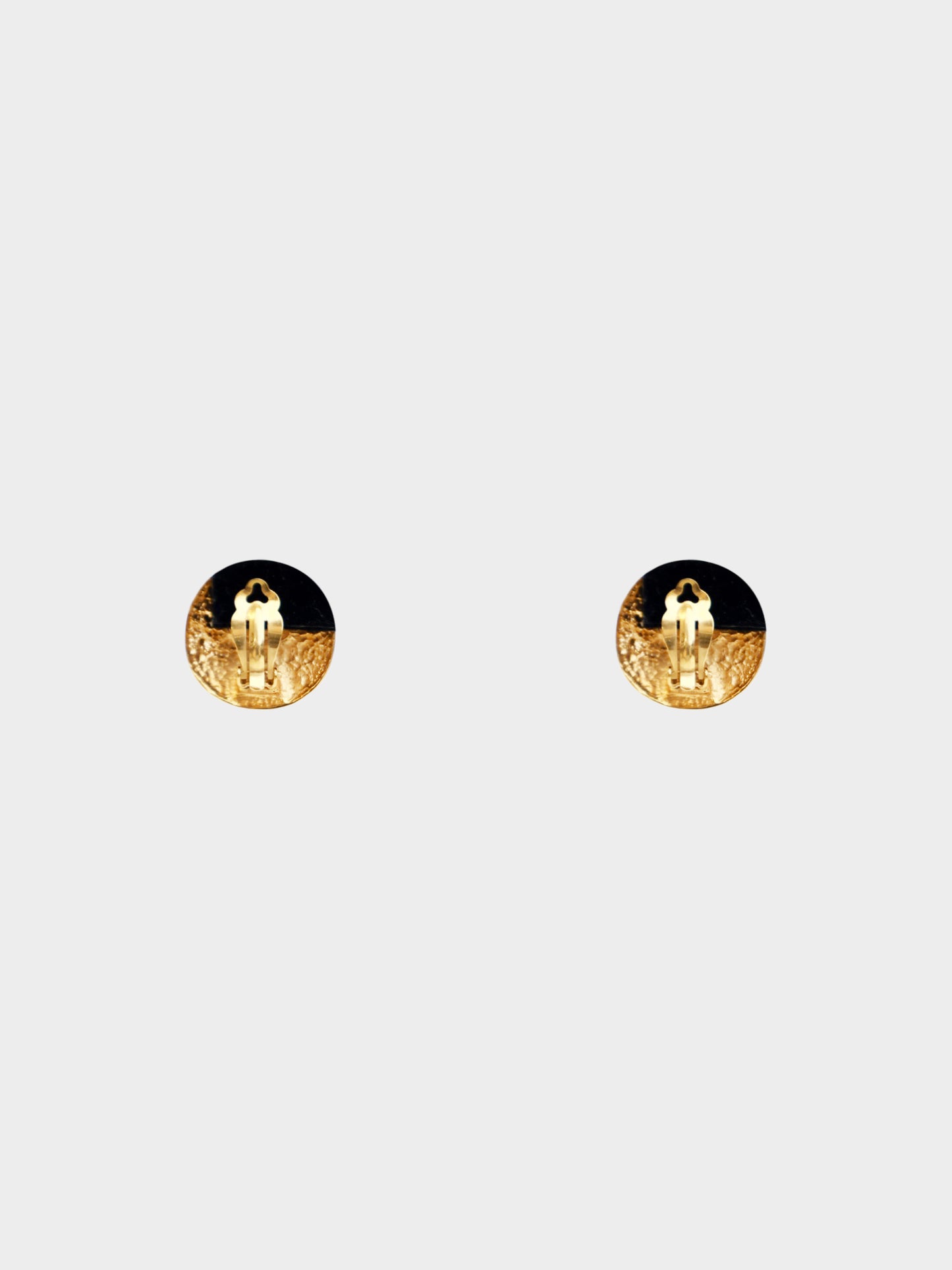 Chanel 1980s Gold Medallion Clip-on Earrings