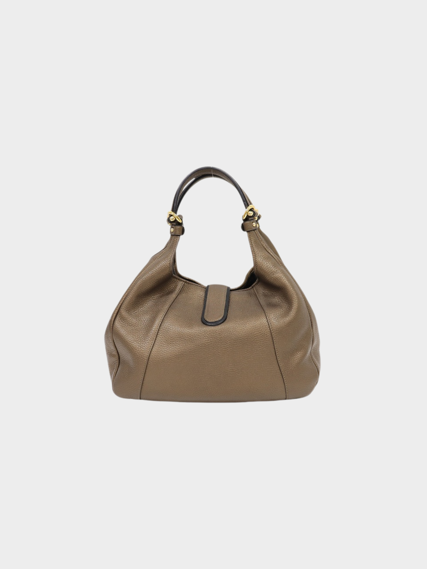 Loewe 2000s Bronze Leather Calle Hobo Bag