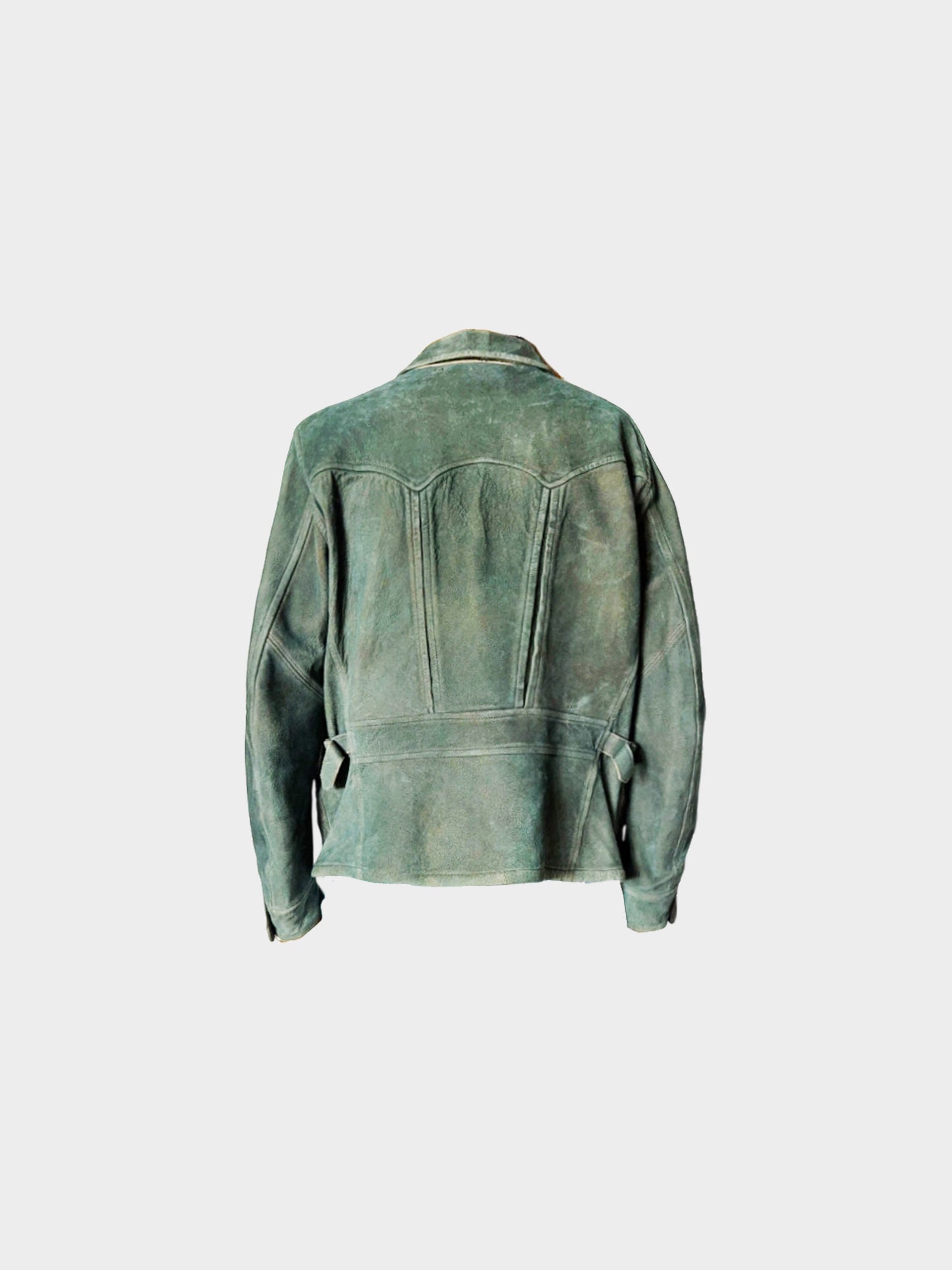 Ralph Lauren 1990s Blue Suede Zip-up Jacket