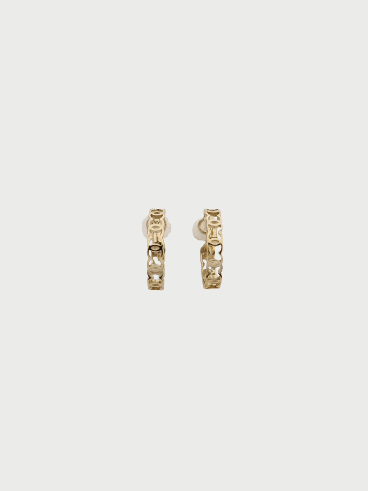 Chanel 2021 Gold Plated Metal COCO Hoop Earrings