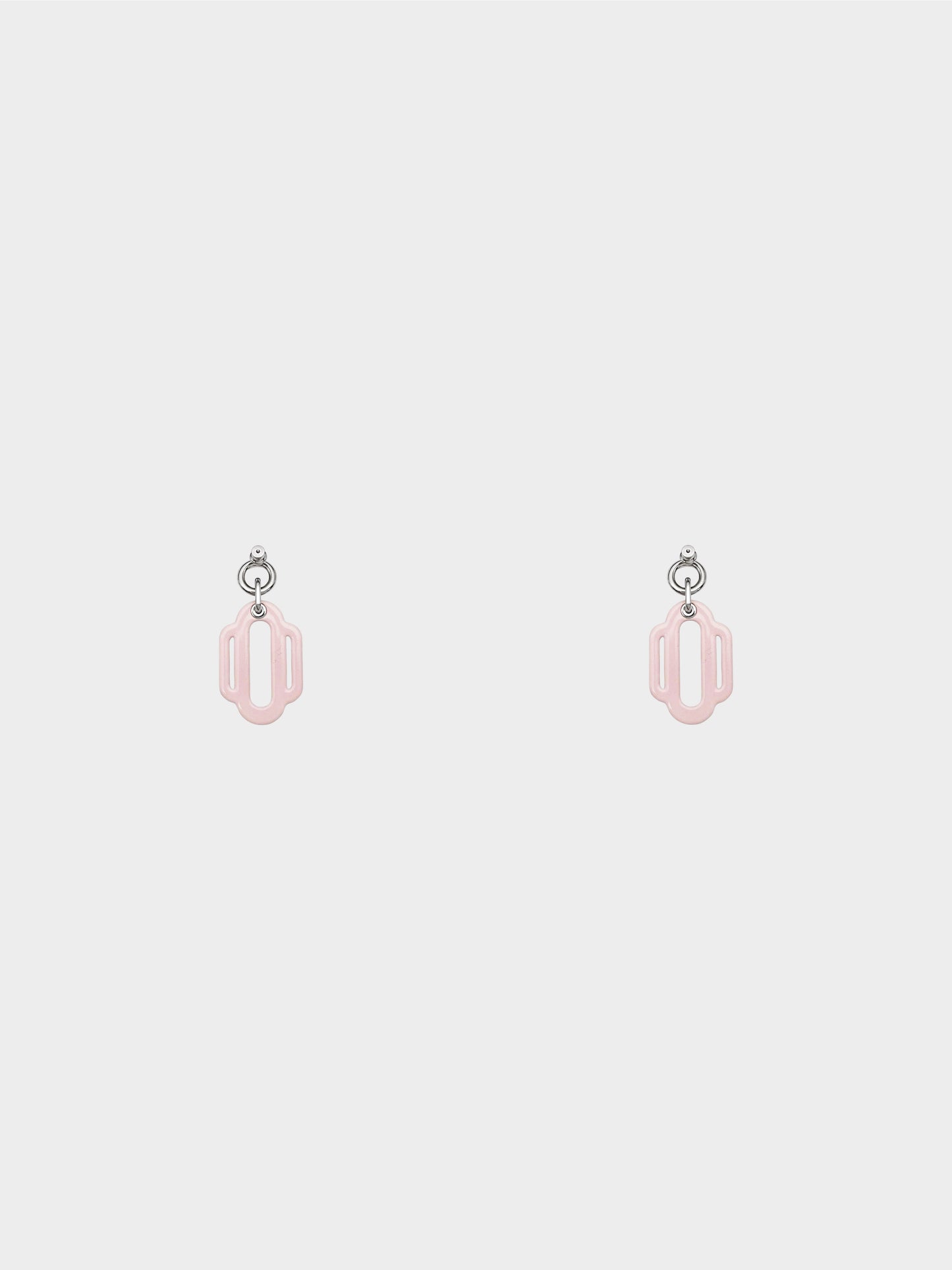 Hermès 2020s Mint and Pink Attelage Solid Enamel Earrings