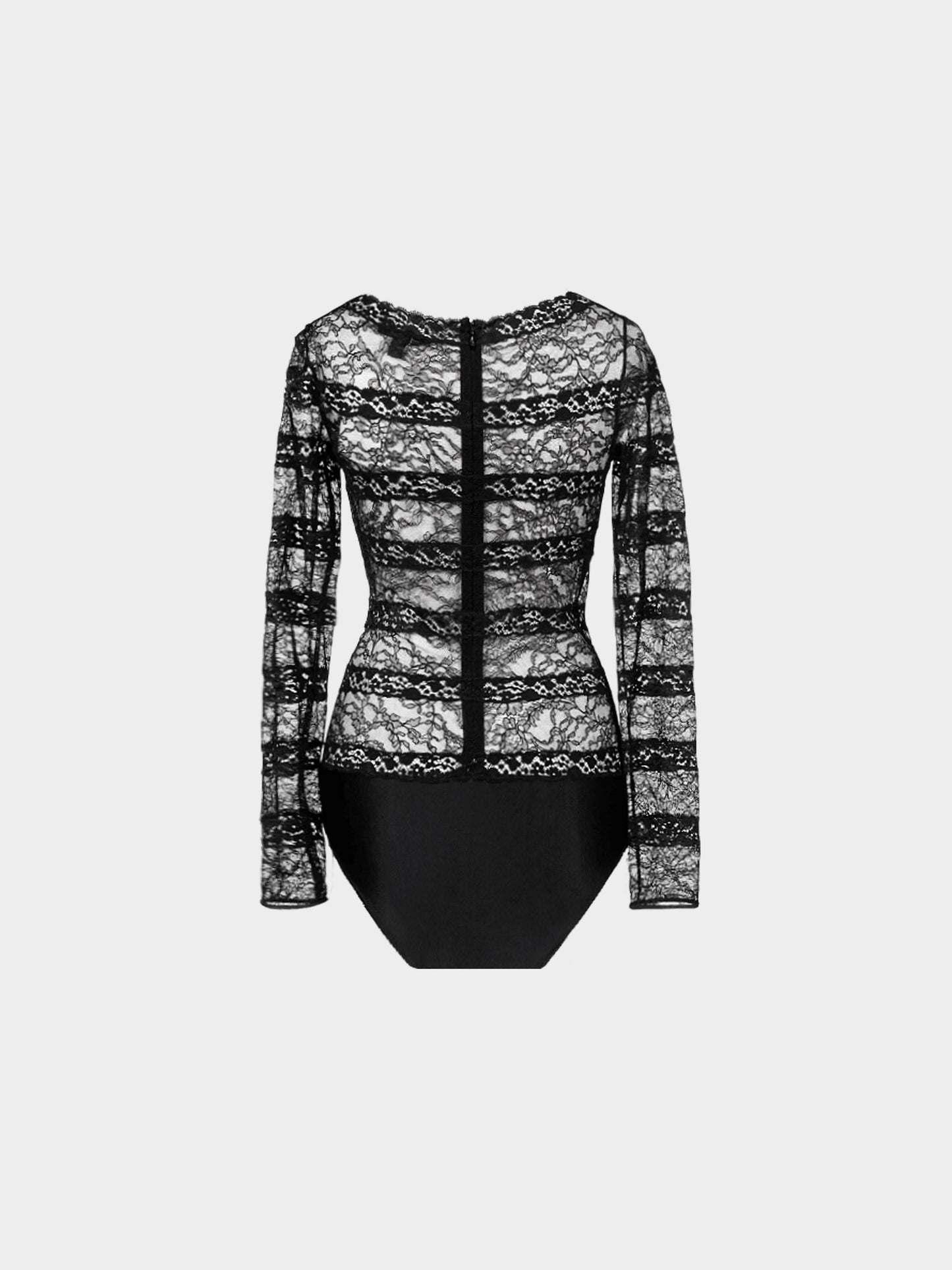 Louis Vuitton 2000s Black Silk Lace Bodysuit