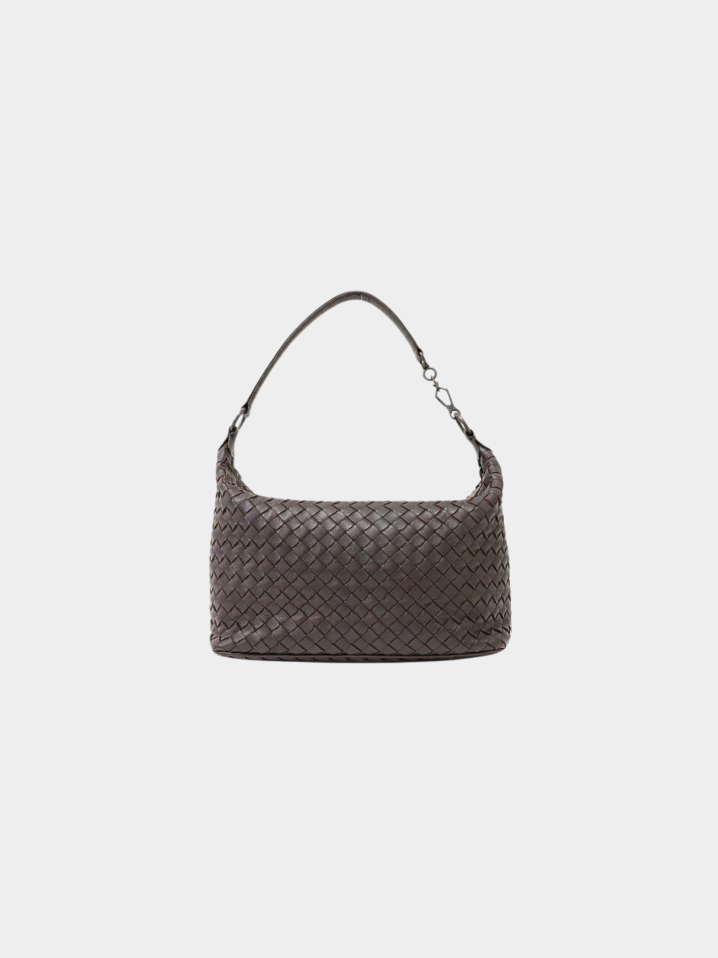 Bottega Veneta 2000s Brown Intrecciato Leather One-Shoulder Bag