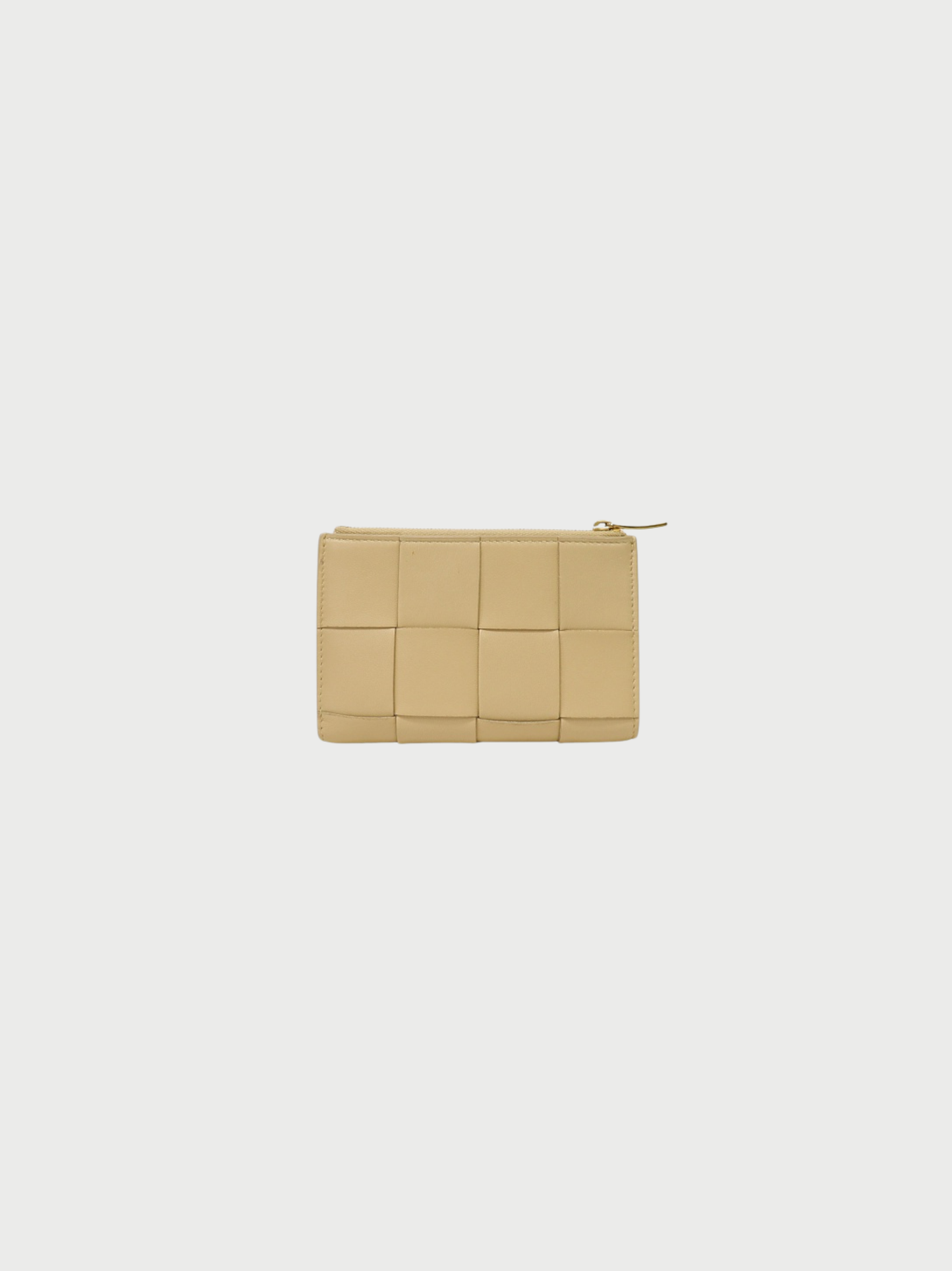 Bottega Veneta 2020s Beige Leather Maxi Intrecciato Cassette Wallet