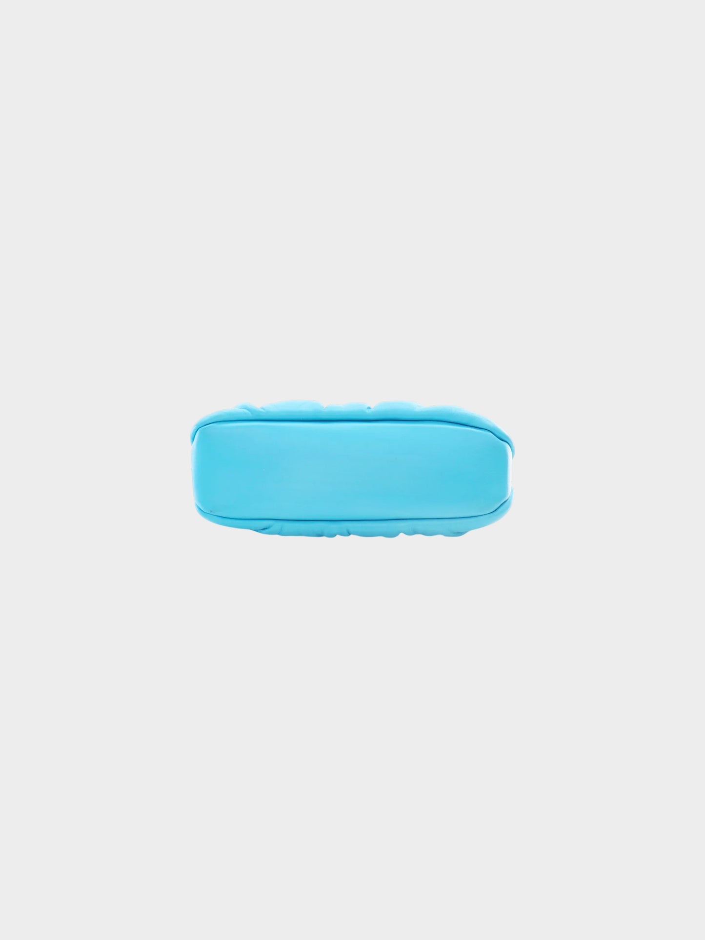 Fendi 2020s Blue Nappa Leather Peekaboo Click Clutch