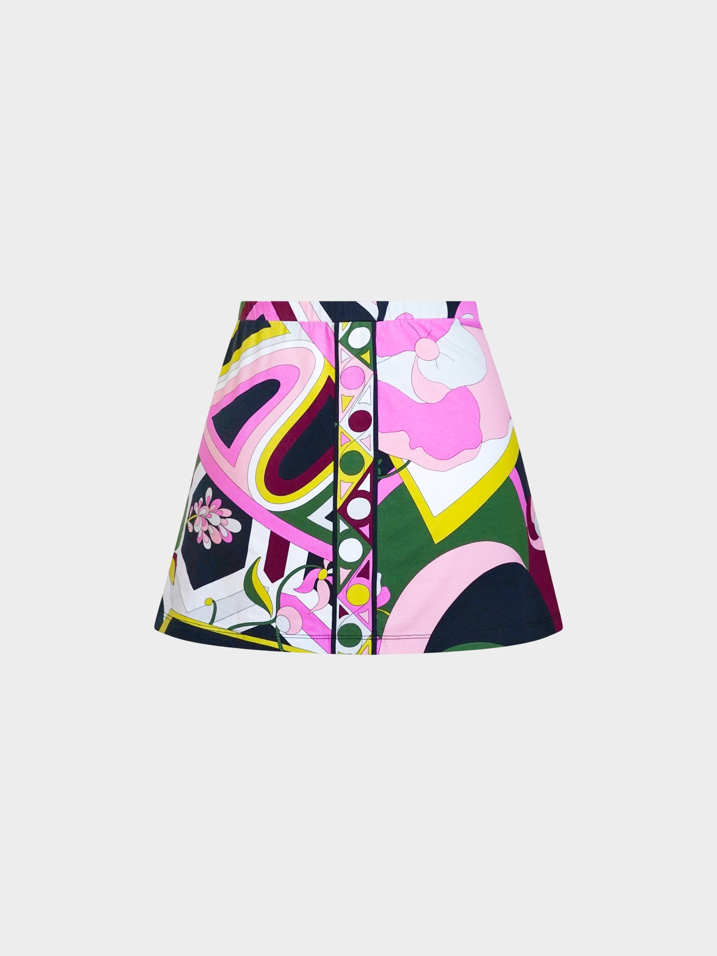 Emilio Pucci 2002 Multicolor Floral Pattern Skirt