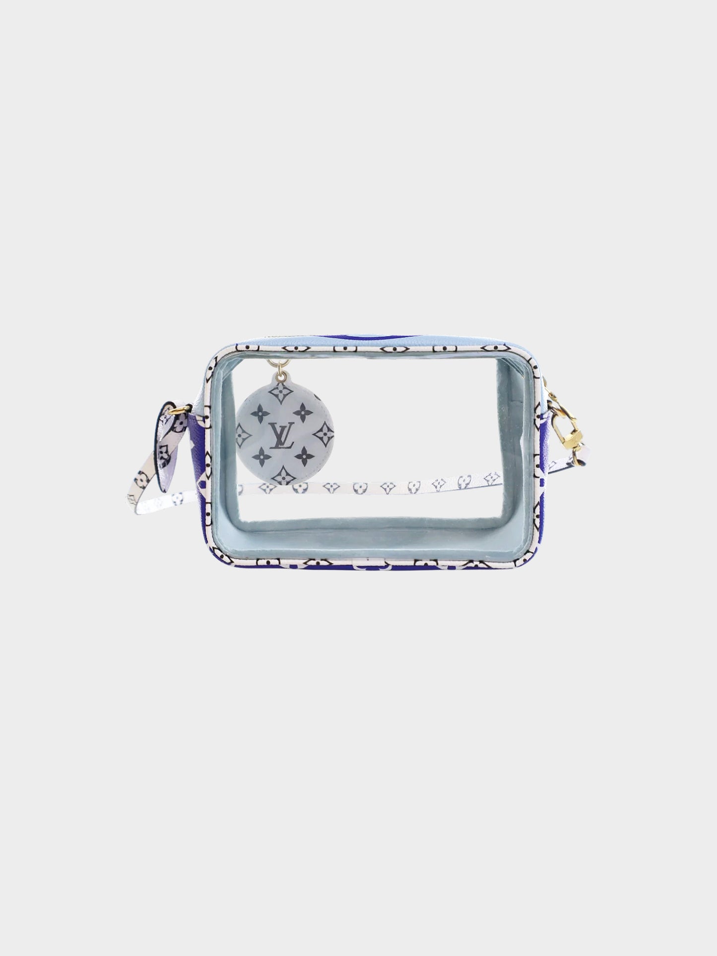 Louis Vuitton 2019 Blue PVC Giant Monogram Beach Pouch