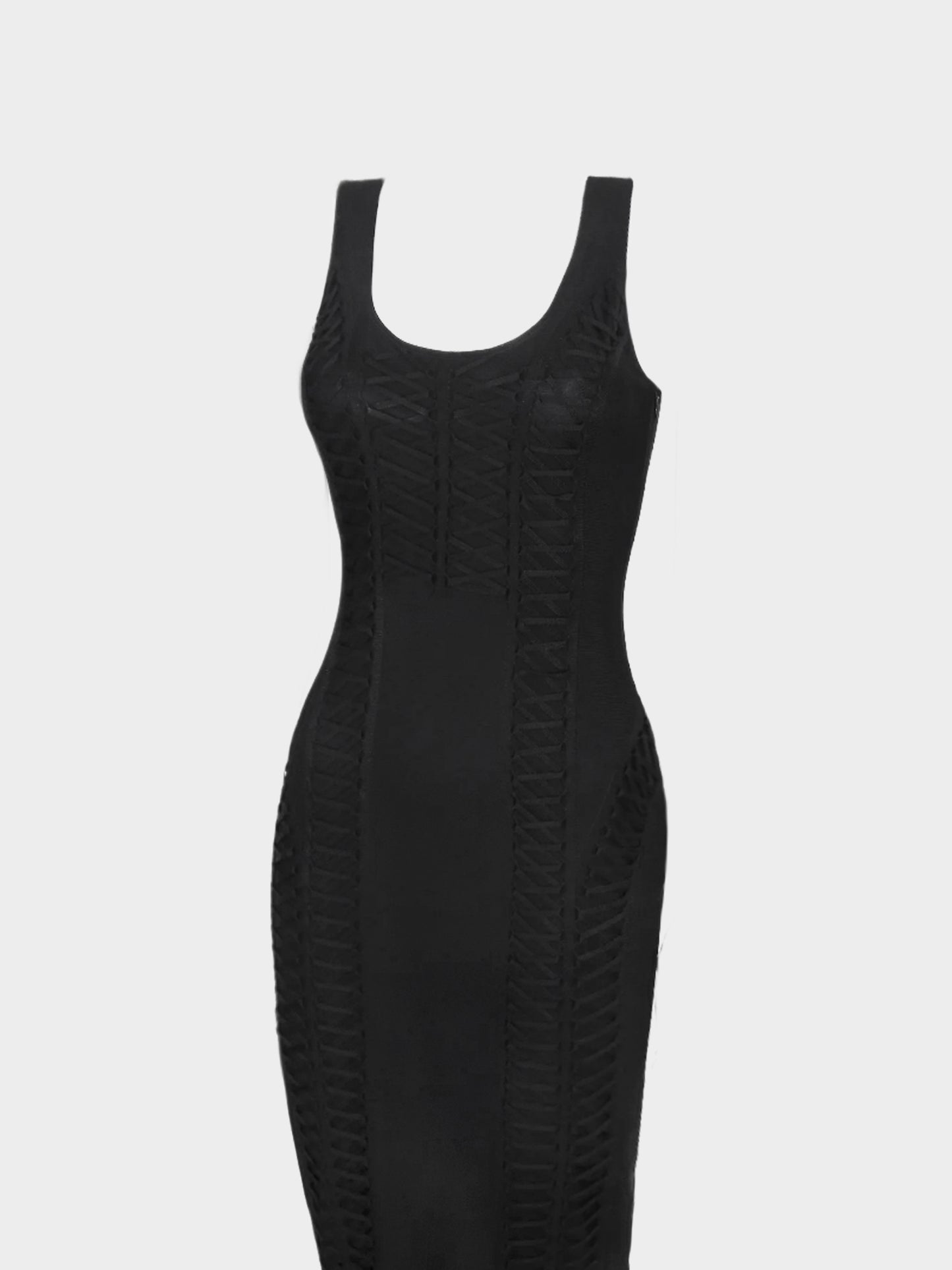 Christian Dior by John Galliano FW 2002 Black Bondage Laced Up Dress