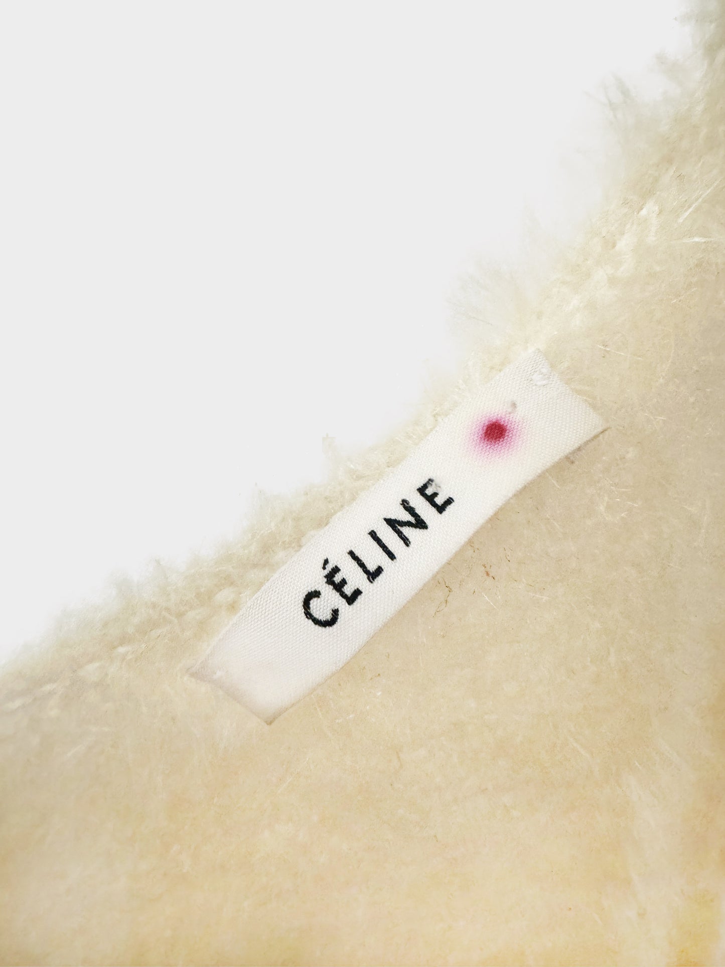 Céline by Phoebe Philo 2010s Light Cream Mohair Tank Top