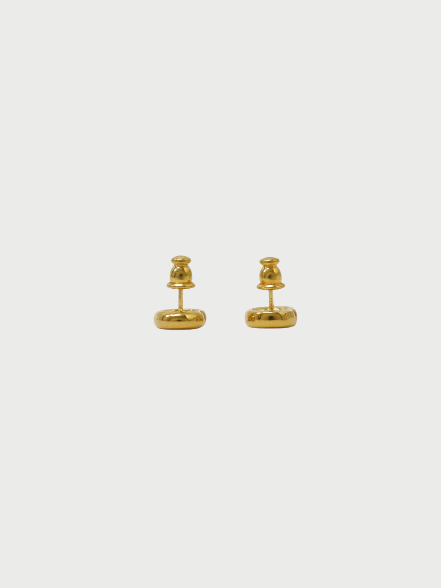 Christian Dior 2000s Gold Plated CD Navy Earrings