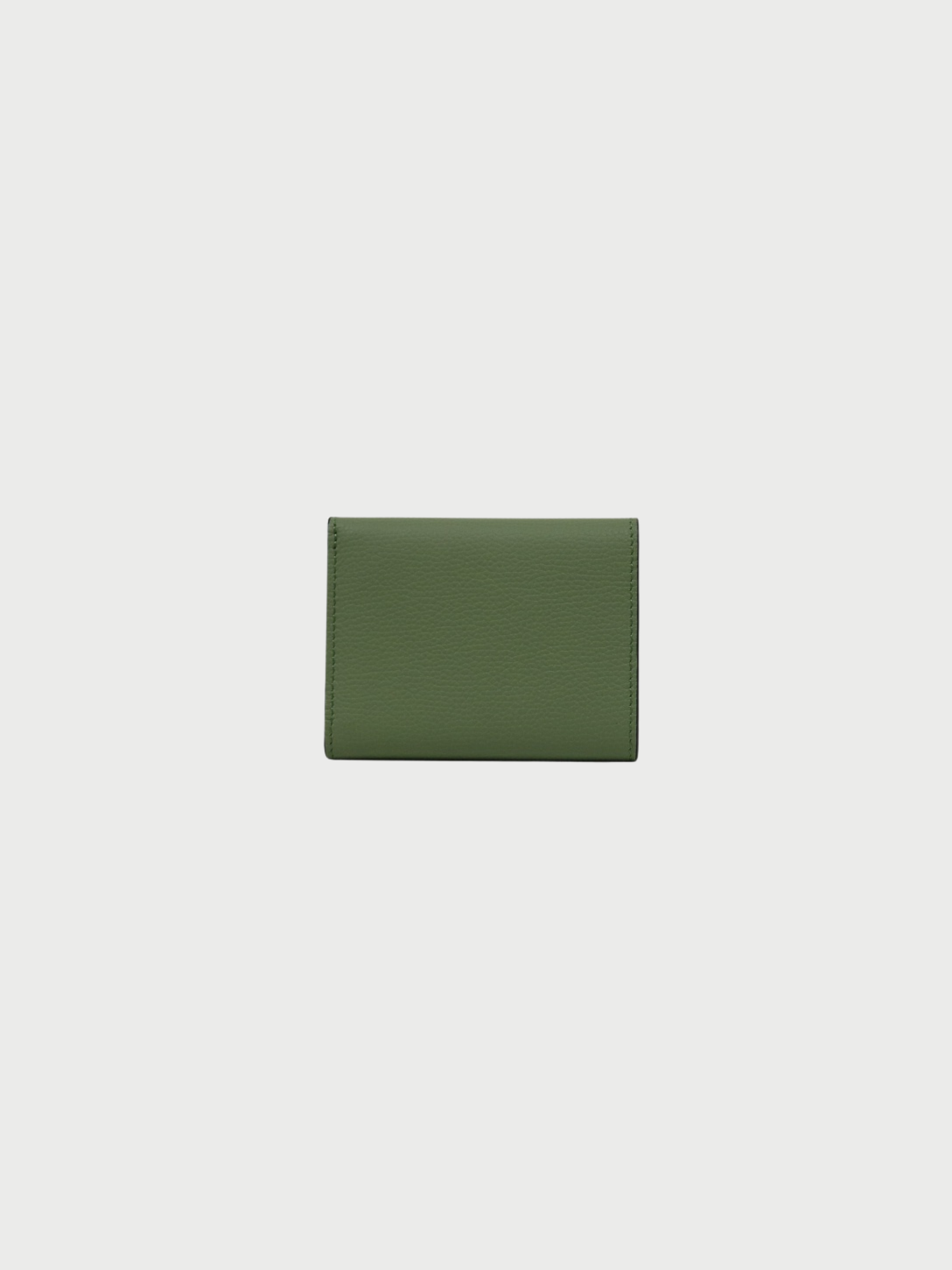 Loewe 2010s Green Leather Trifold Compact Wallet