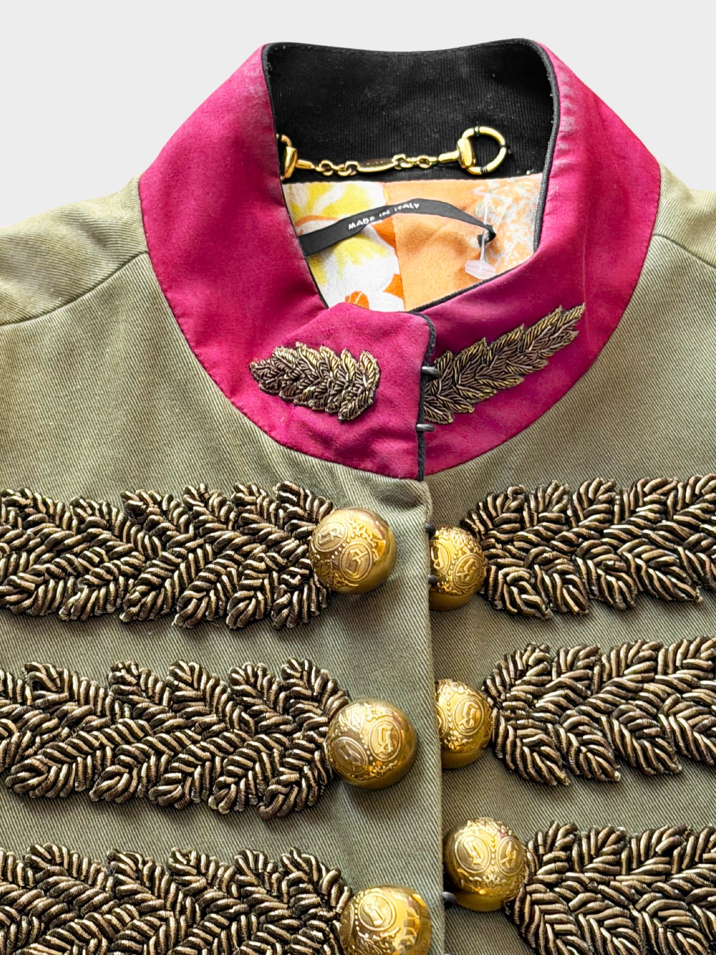 Gucci SS 2015 Green Napoleon Military Jacket