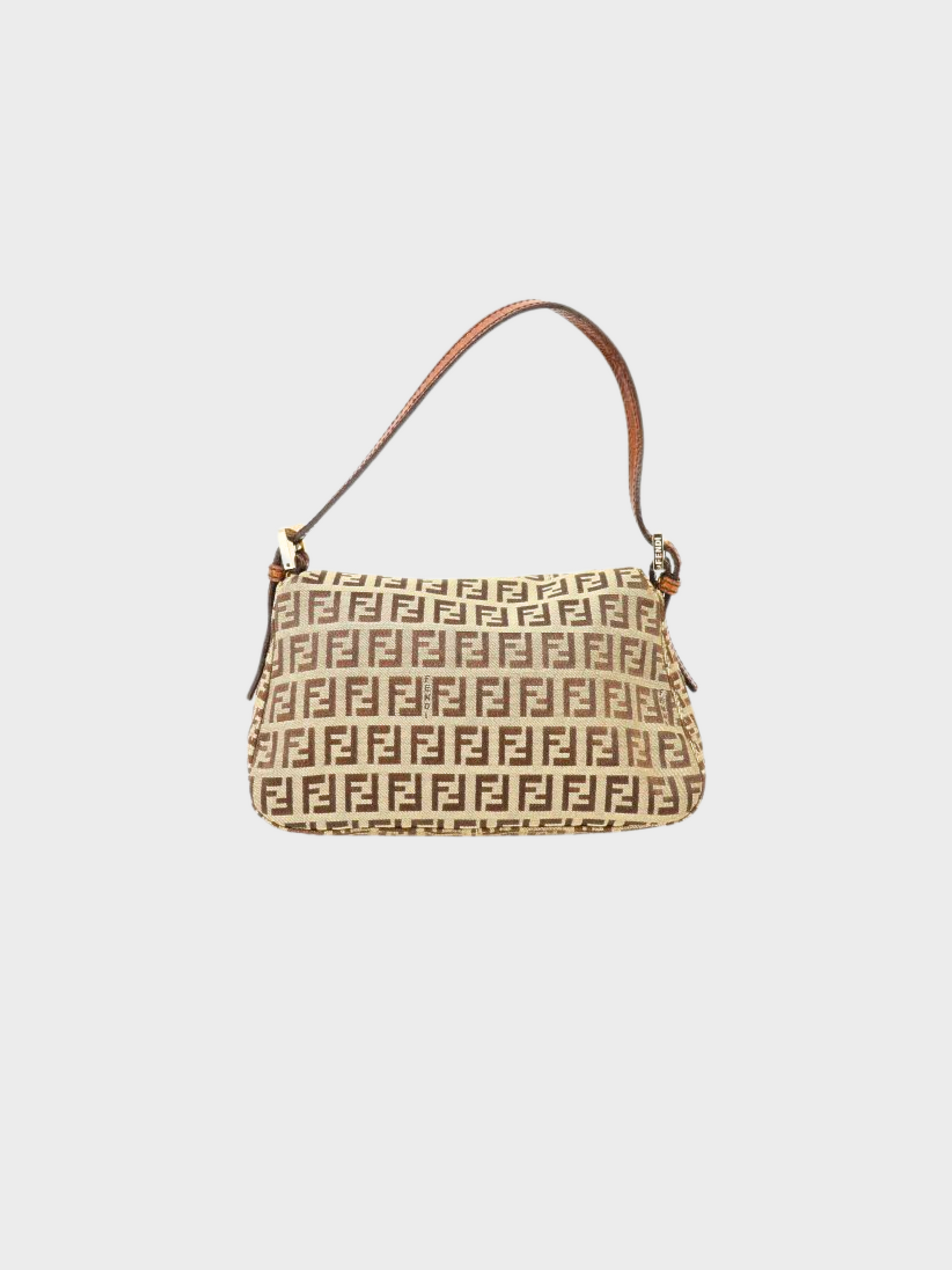 Fendi 2000s Brown Monogrammed Mamma Baguette