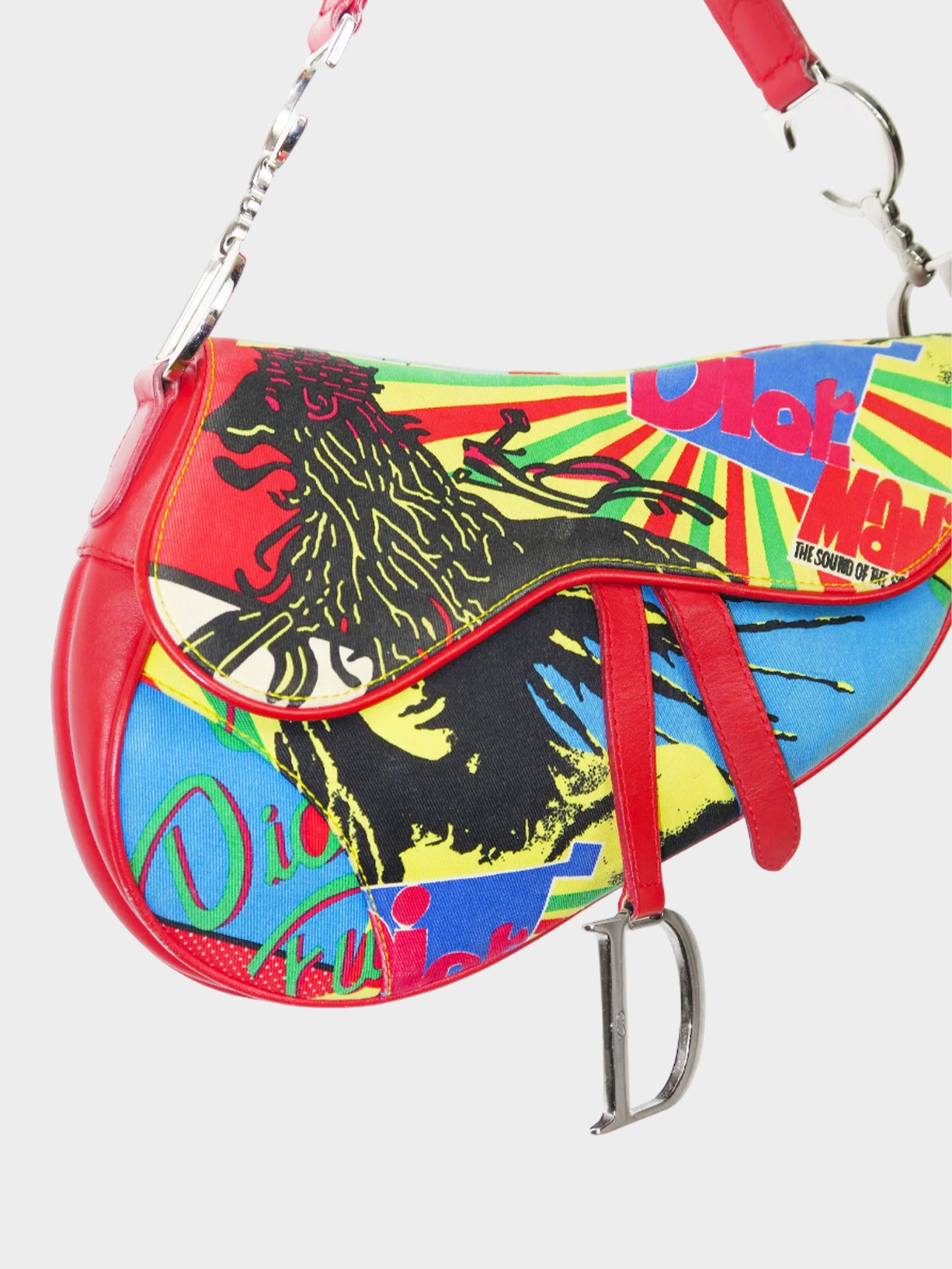 Christian Dior by John Galliano SS 2003 Rasta Mania Saddle Bag