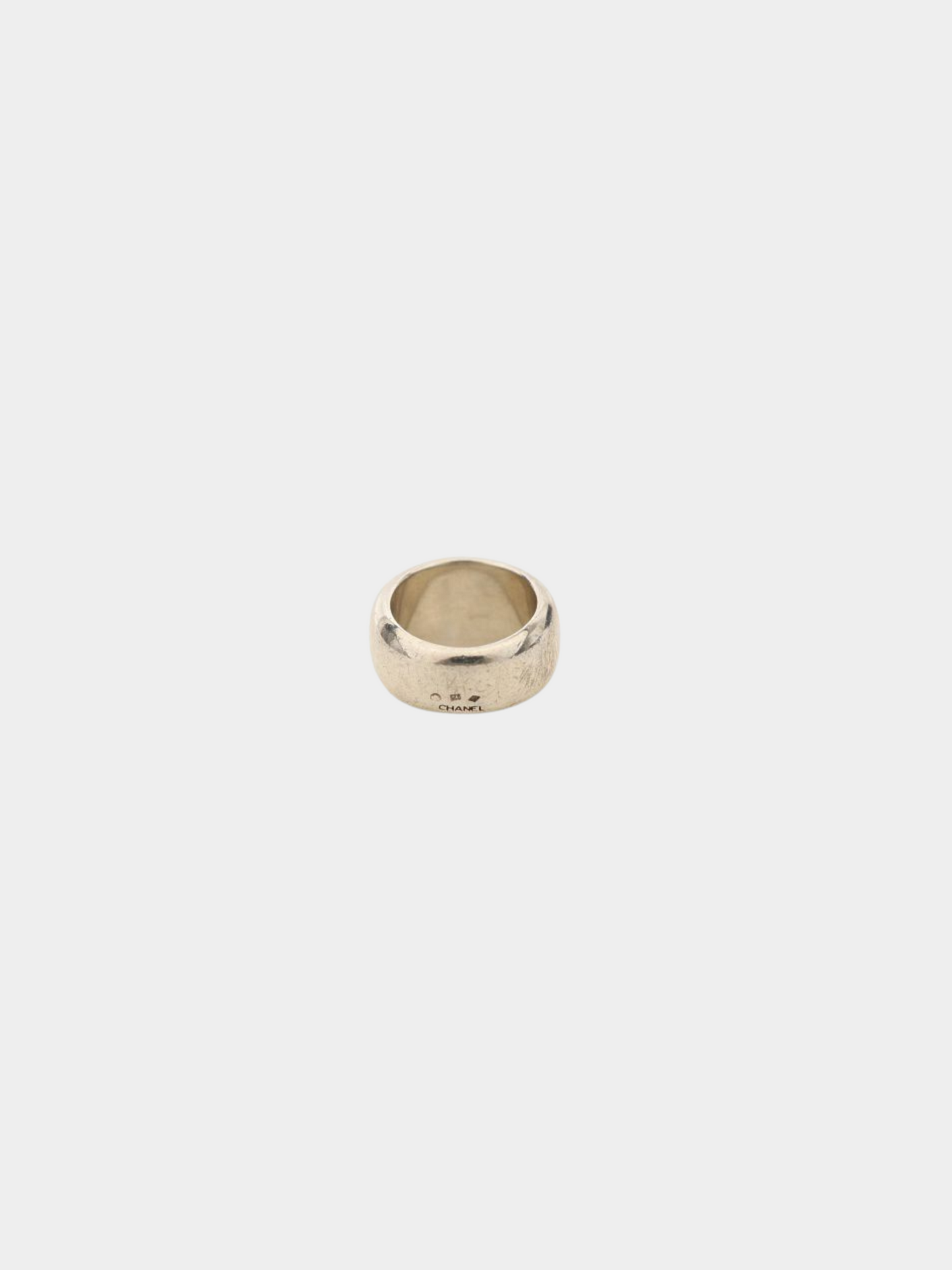 Chanel 2000s Silver 925 Logo Ring