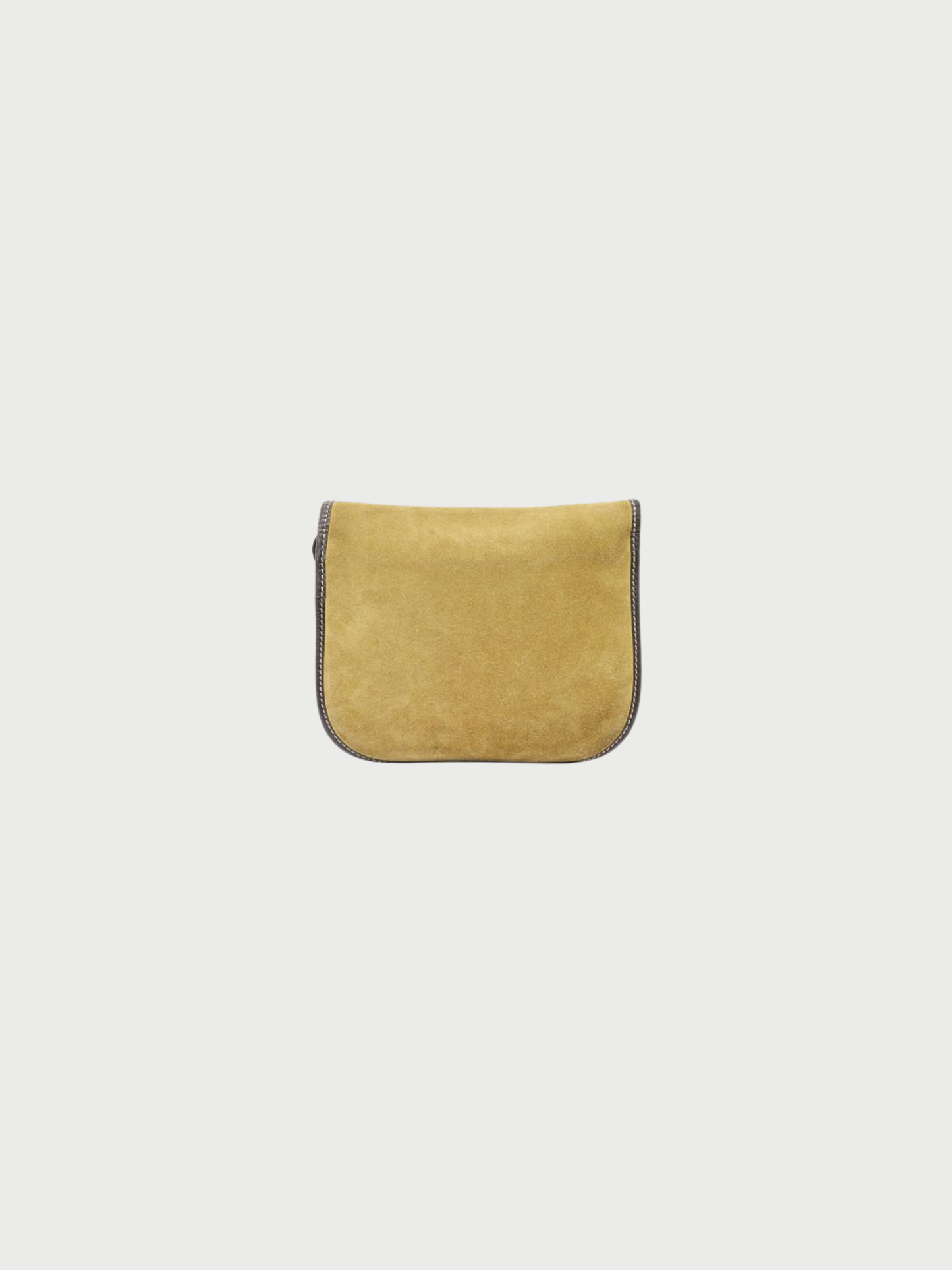 Loewe 2000s Beige Brown Anagram Suede Shoulder Bag