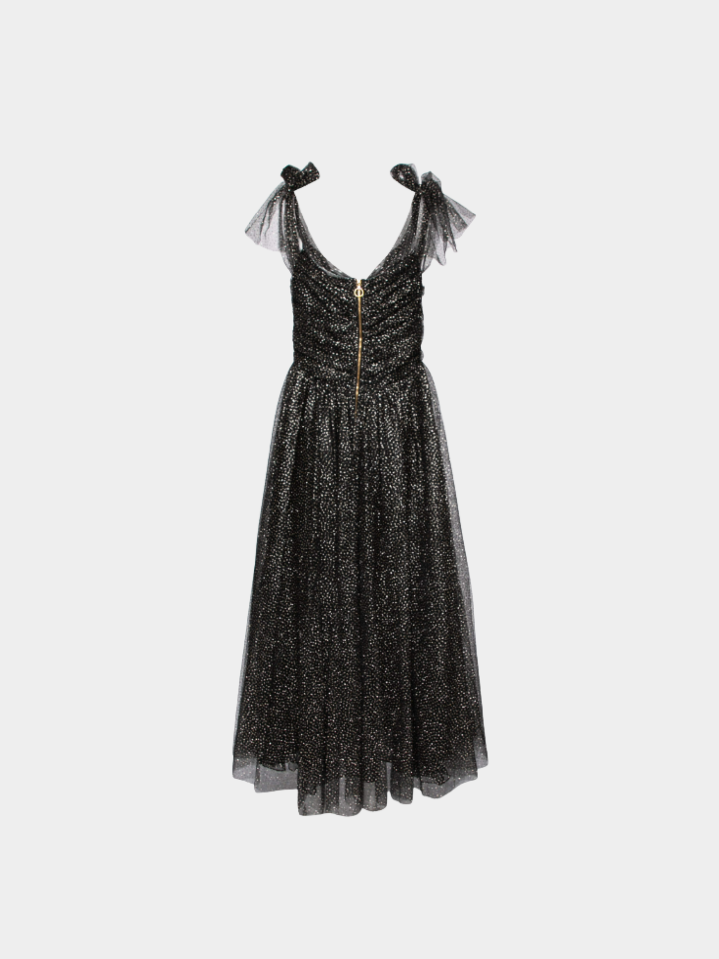 Gucci 2020s Black Embroidered Tulle Gown