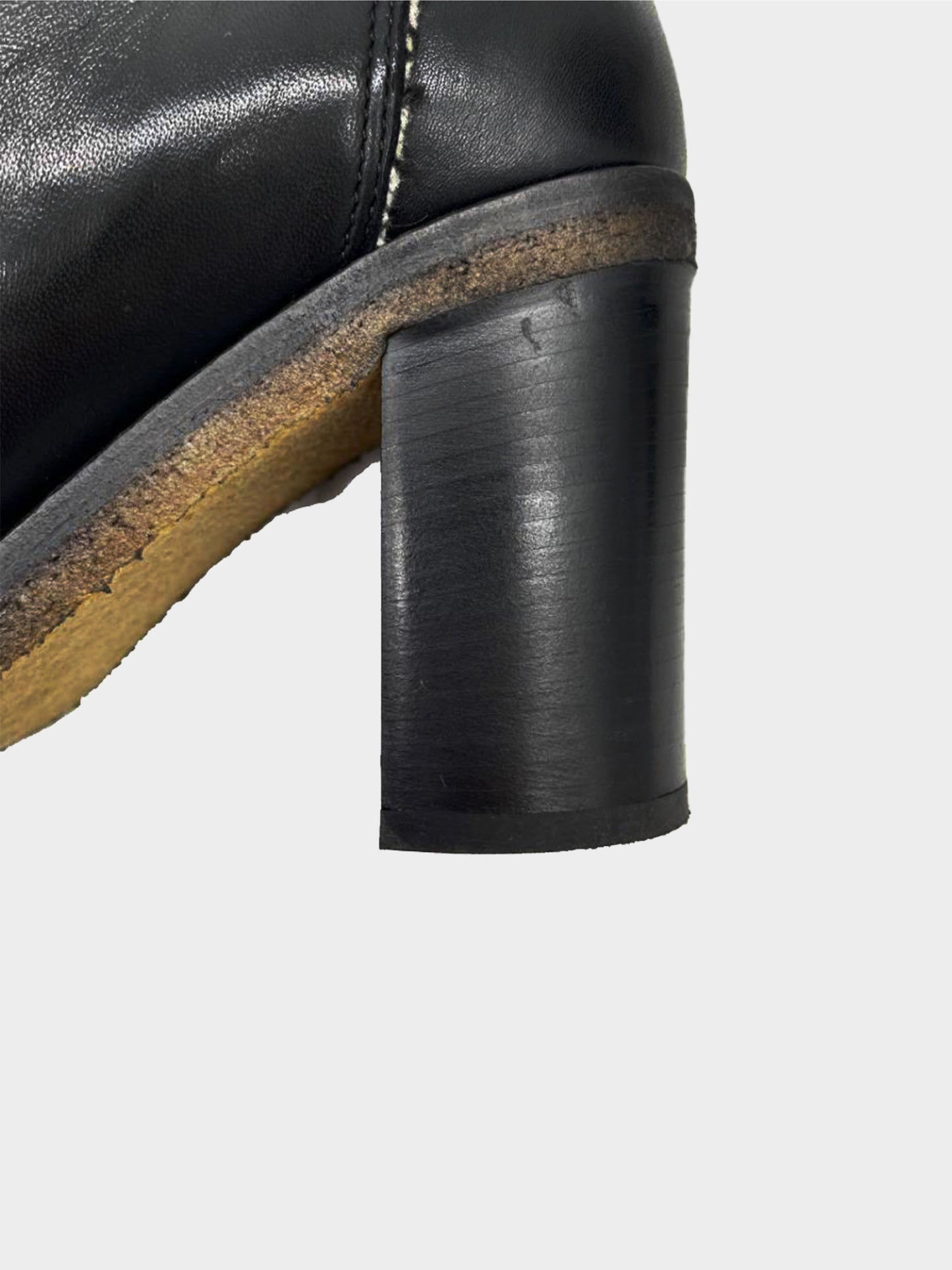 Chanel 2016 Black Leather and Tweed Short Boots