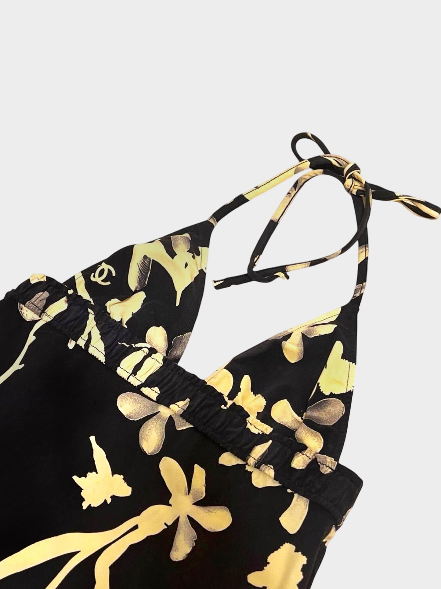 Chanel SS 2004 Camellia Print CC Swim Dress
