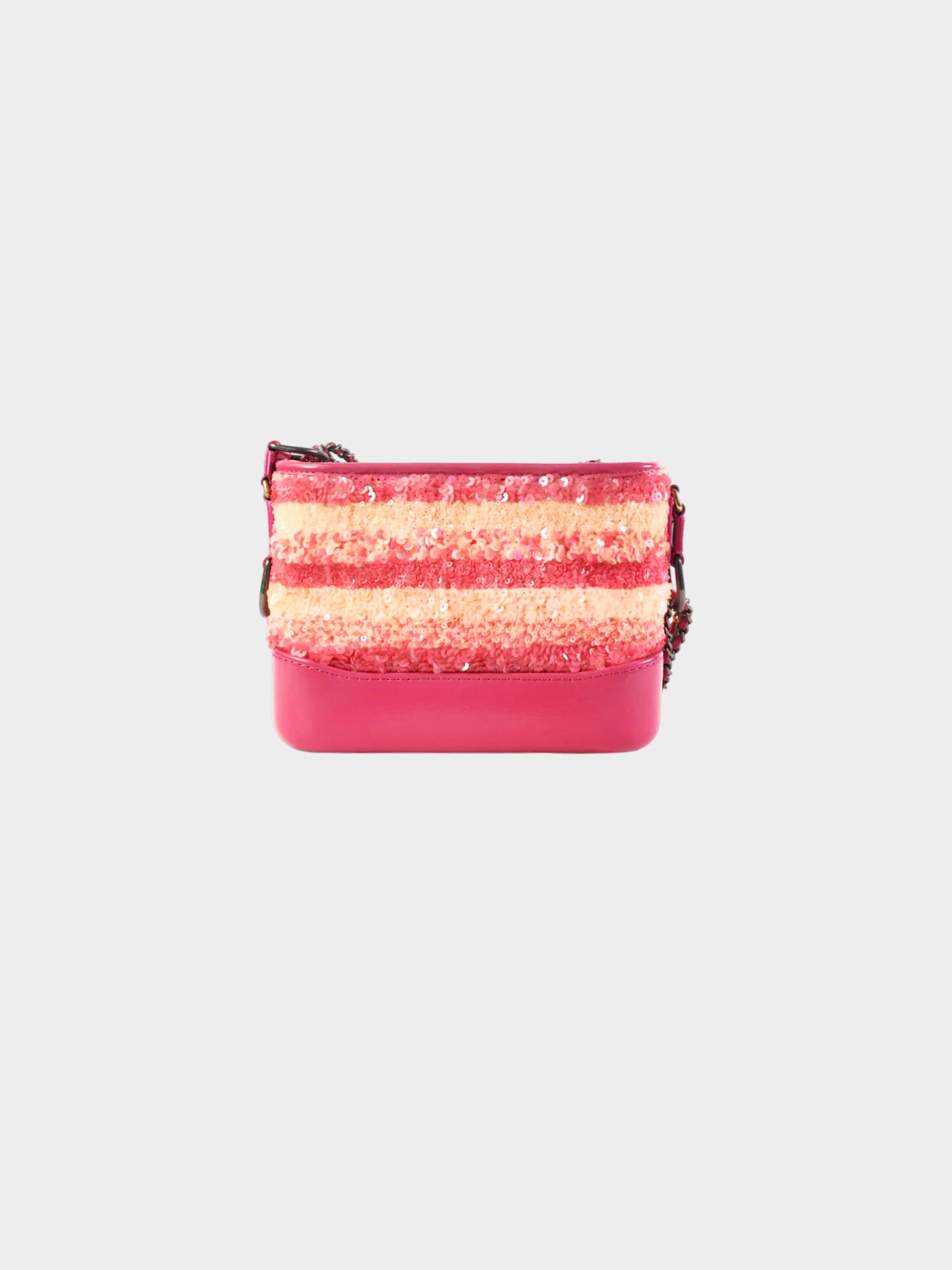 Chanel 2018-2019 Pink Sequins Gabrielle Small Shoulder Bag