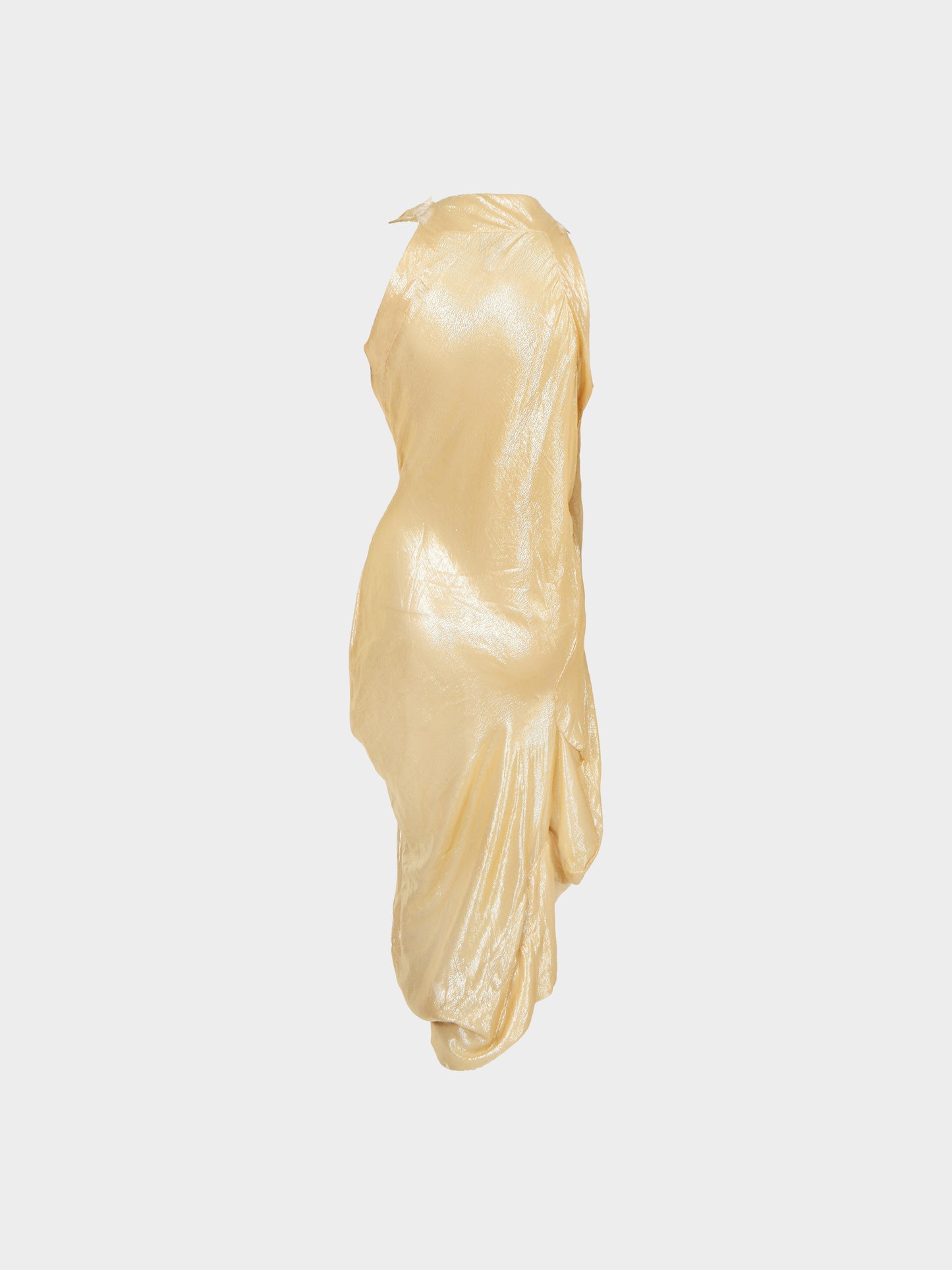 Vivienne Westwood SS 2003 Gold Lamé Evening Dress