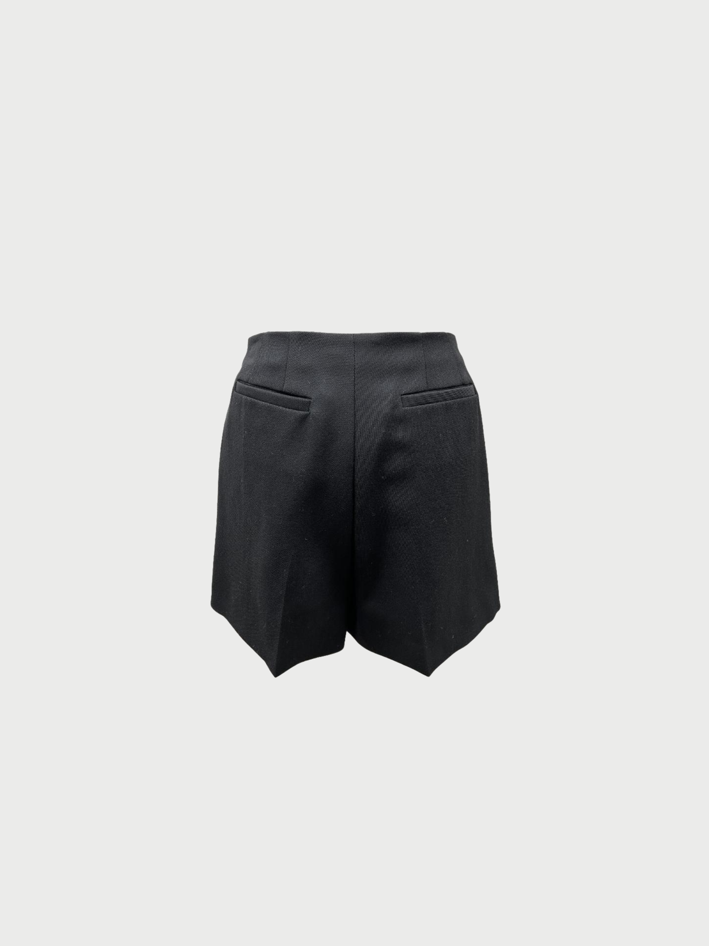 Fendi 2000s Black Wool Sailor Front Skort