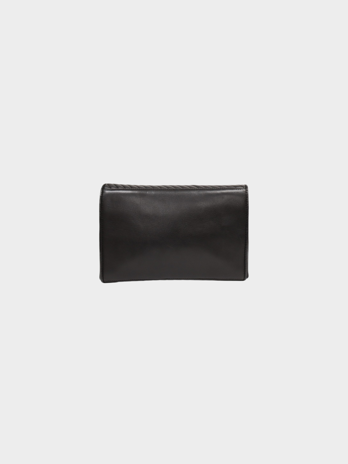 Celine 2000s Black Leather Blazon Hardware Shoulder Bag