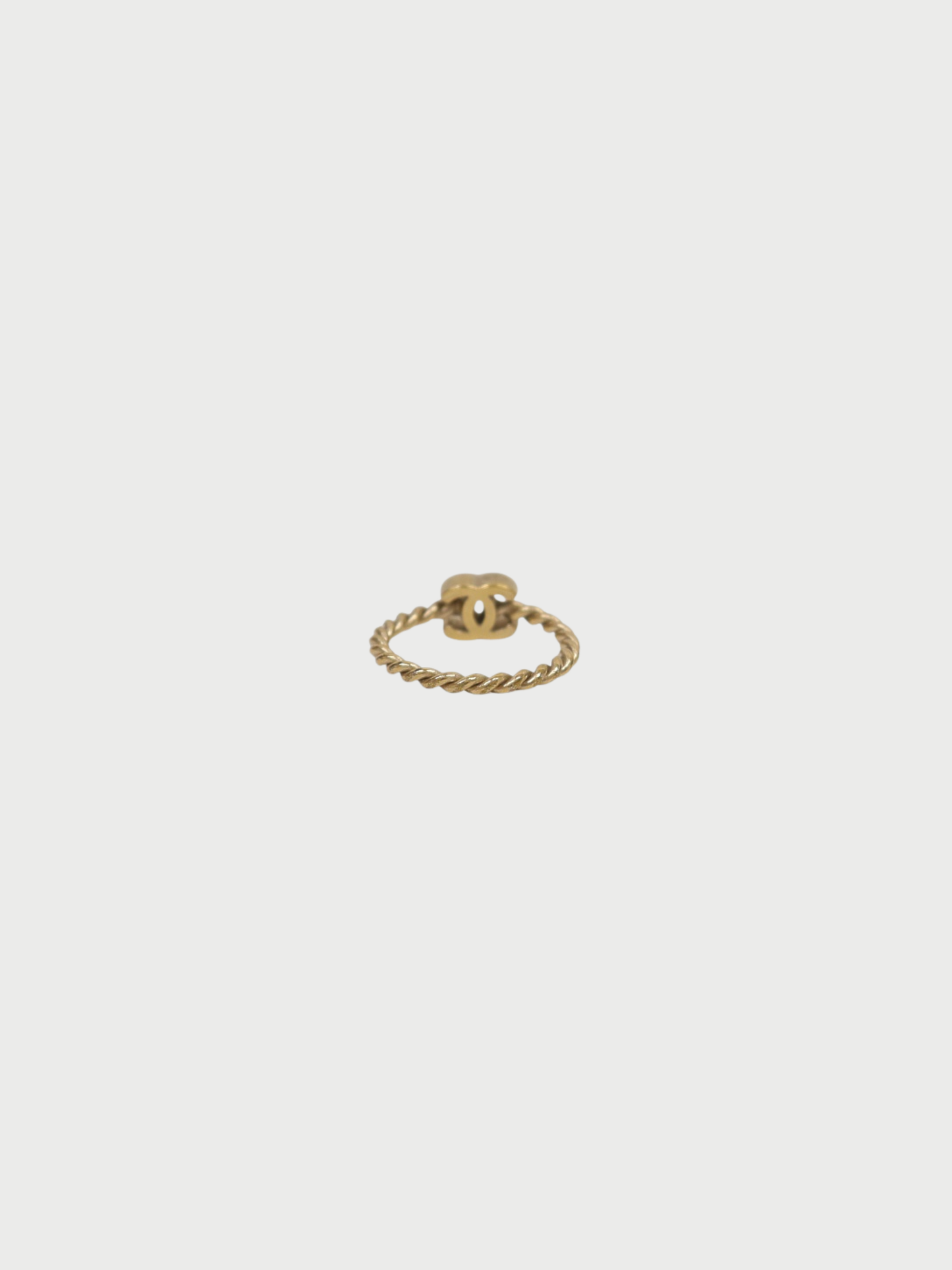 Chanel 2011 Gold Plated Metal Coco Ring