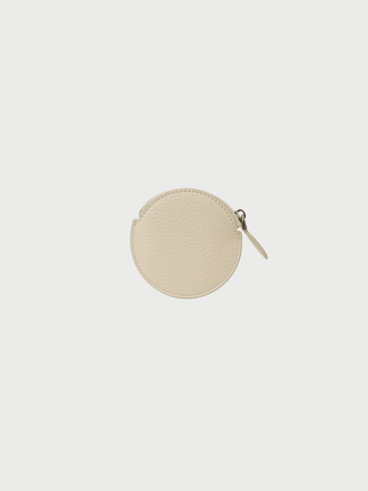 Prada 2000s White Leather Triangle Logo Vitello Grain Coin Case