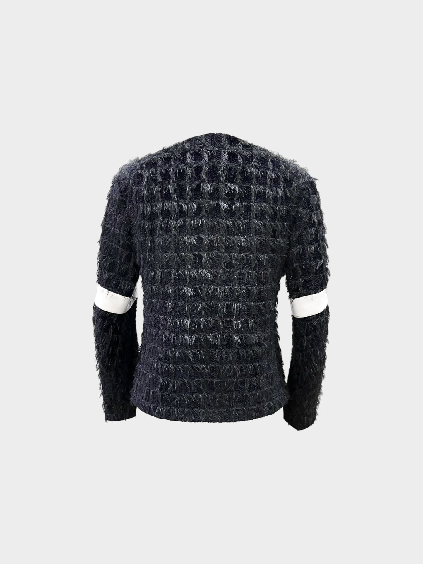 Chanel Fall 2020 Eyelash Jacket with Silk Bands